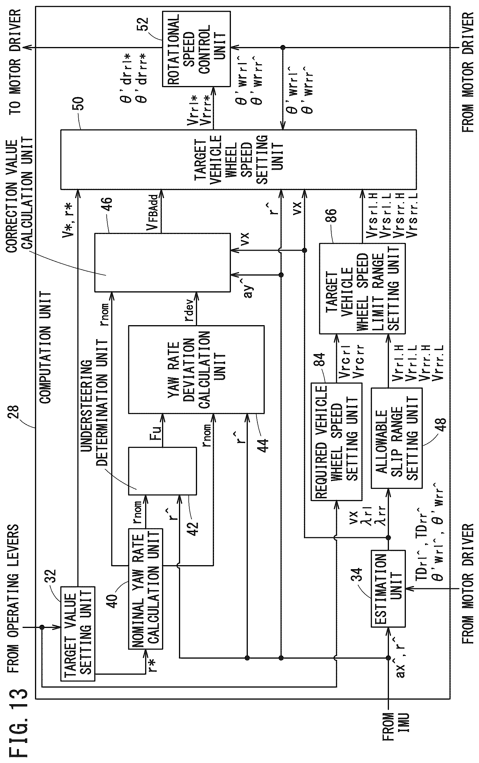 Patent US12552454 Figure 13 – Vehicle control device, vehicle, and vehicle control method