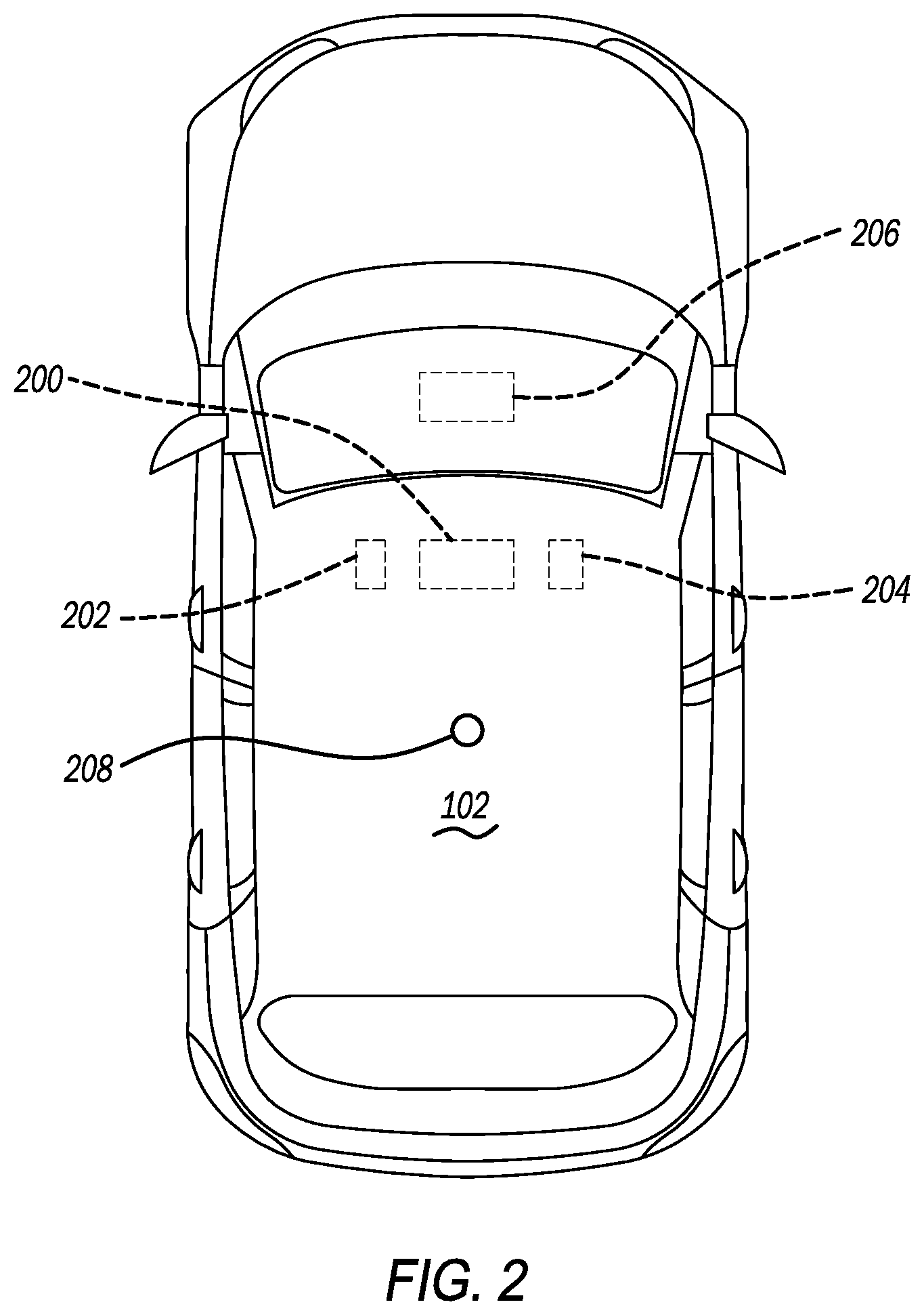 Patent US12552455 Figure 2 – Systems and methods for calibrating a vehicle steering angle by leveraging a steering pinion angle offset and a wheel alignment funnel
