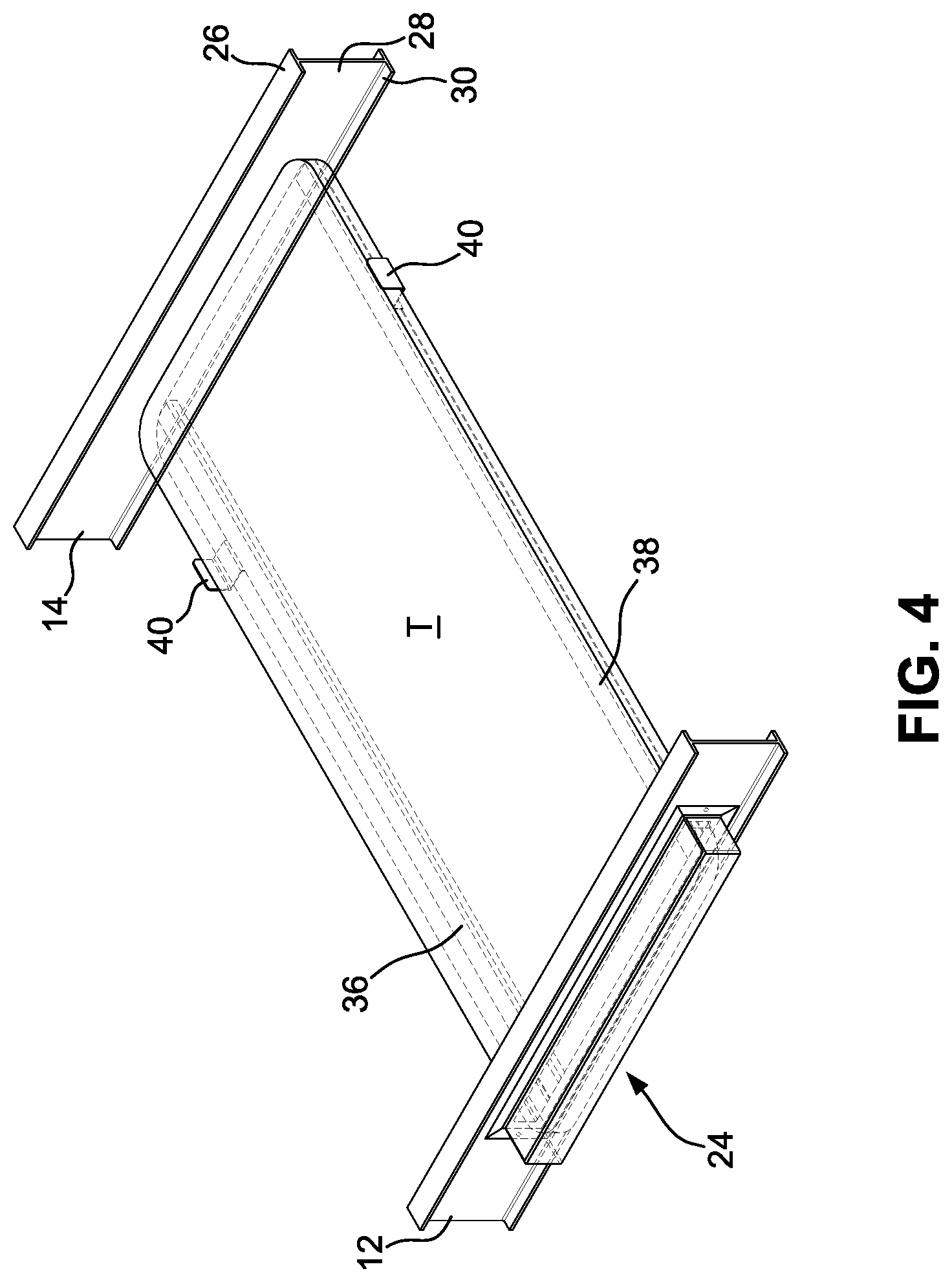 Patent US12552459 Figure 4 – Trailer table storage compartment