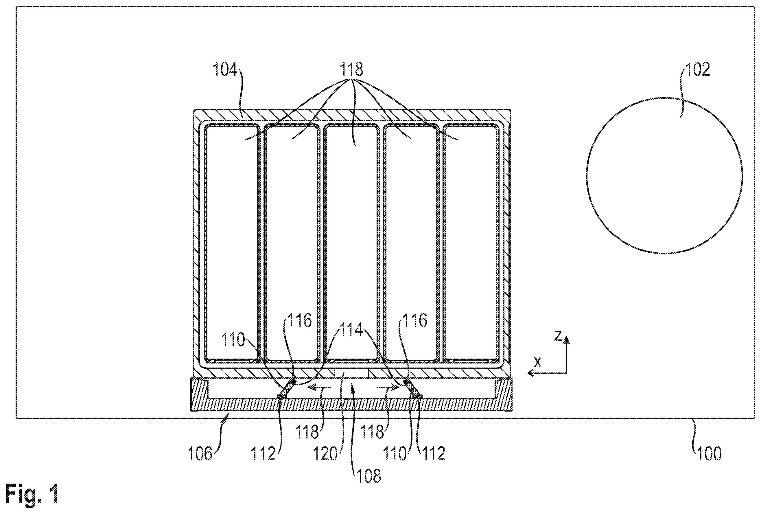 Patent US12552463 — Vehicle having a bulkhead for a gas channel between a battery system and an underride protection plate — Figure 1