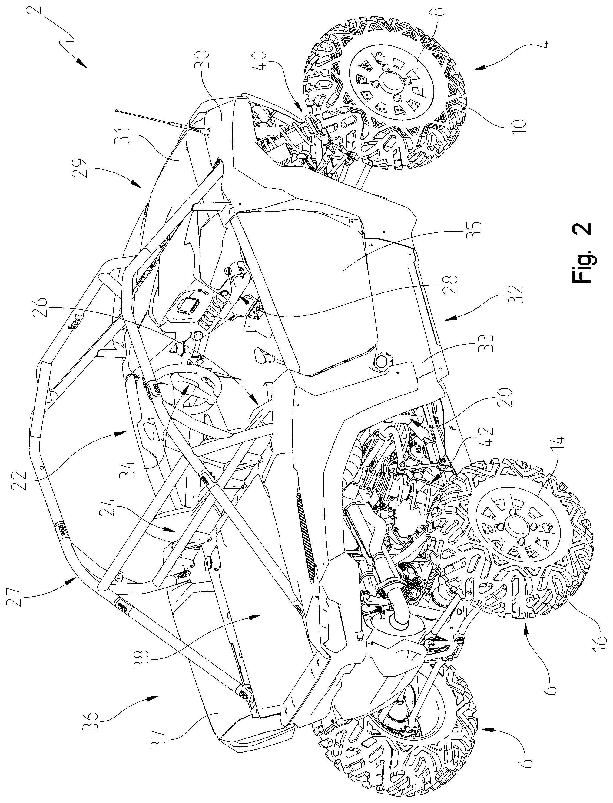 Patent US12552464 Figure 2 – Off-road vehicle