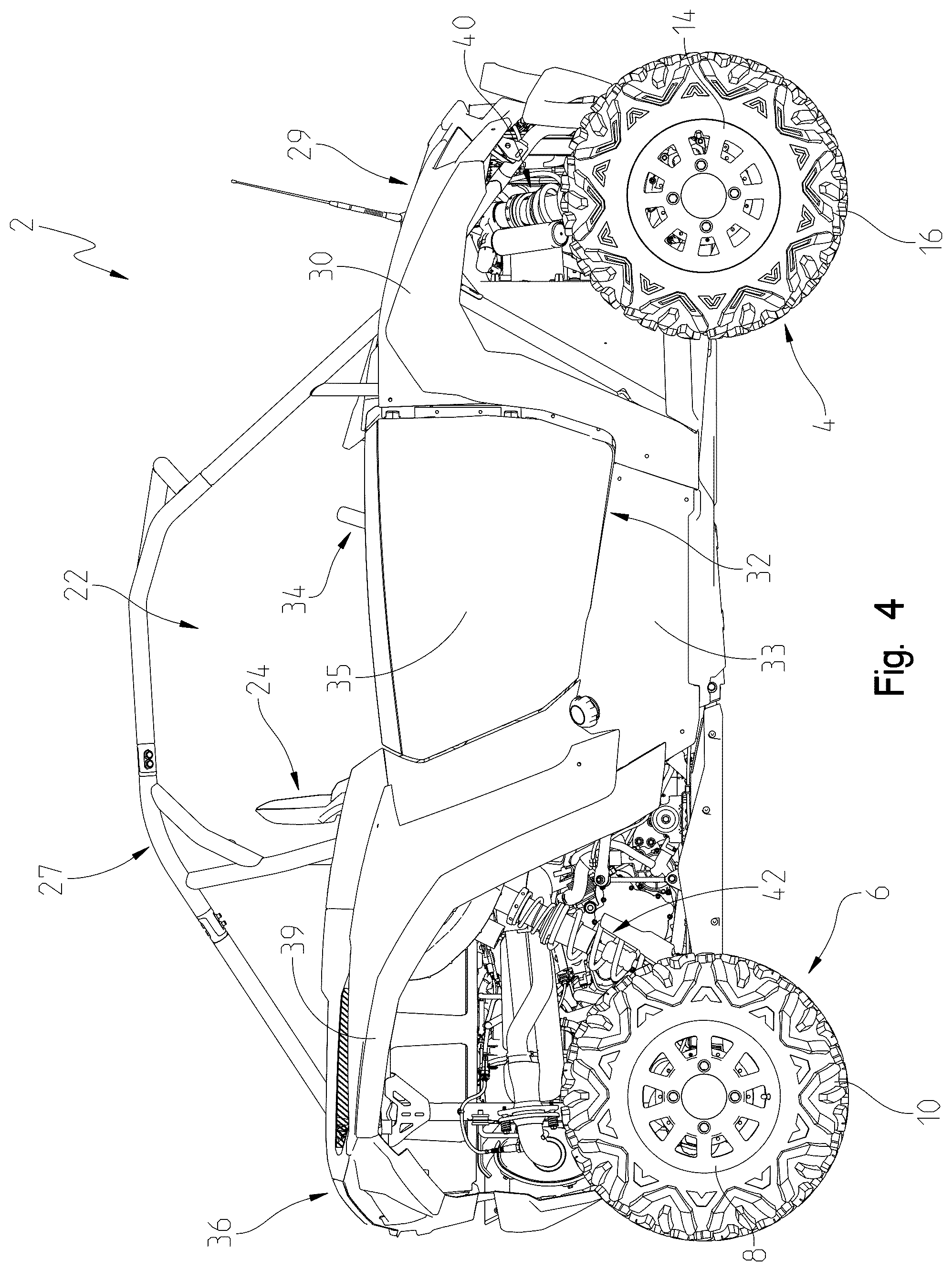 Patent US12552464 Figure 4 – Off-road vehicle