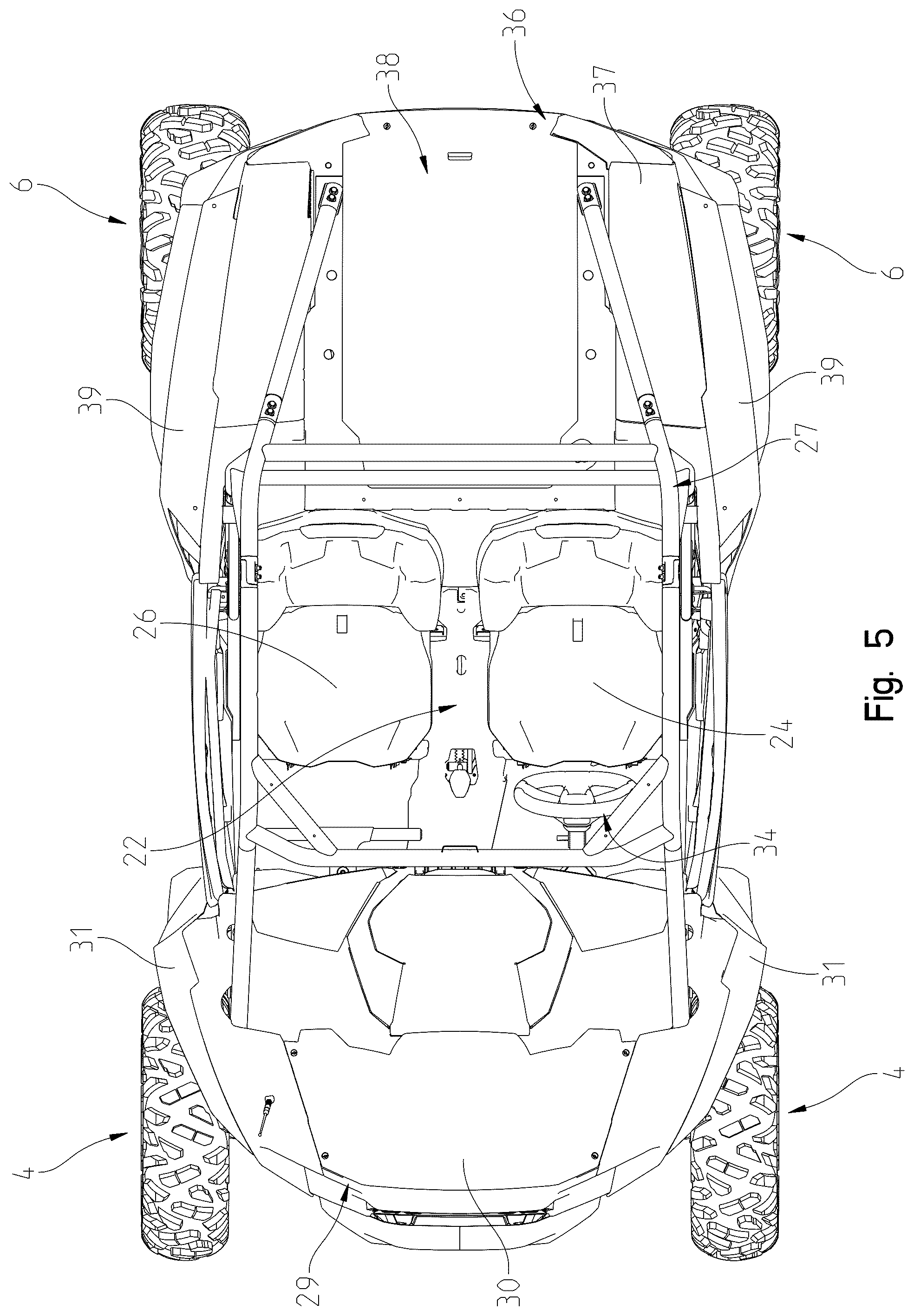 Patent US12552464 Figure 5 – Off-road vehicle