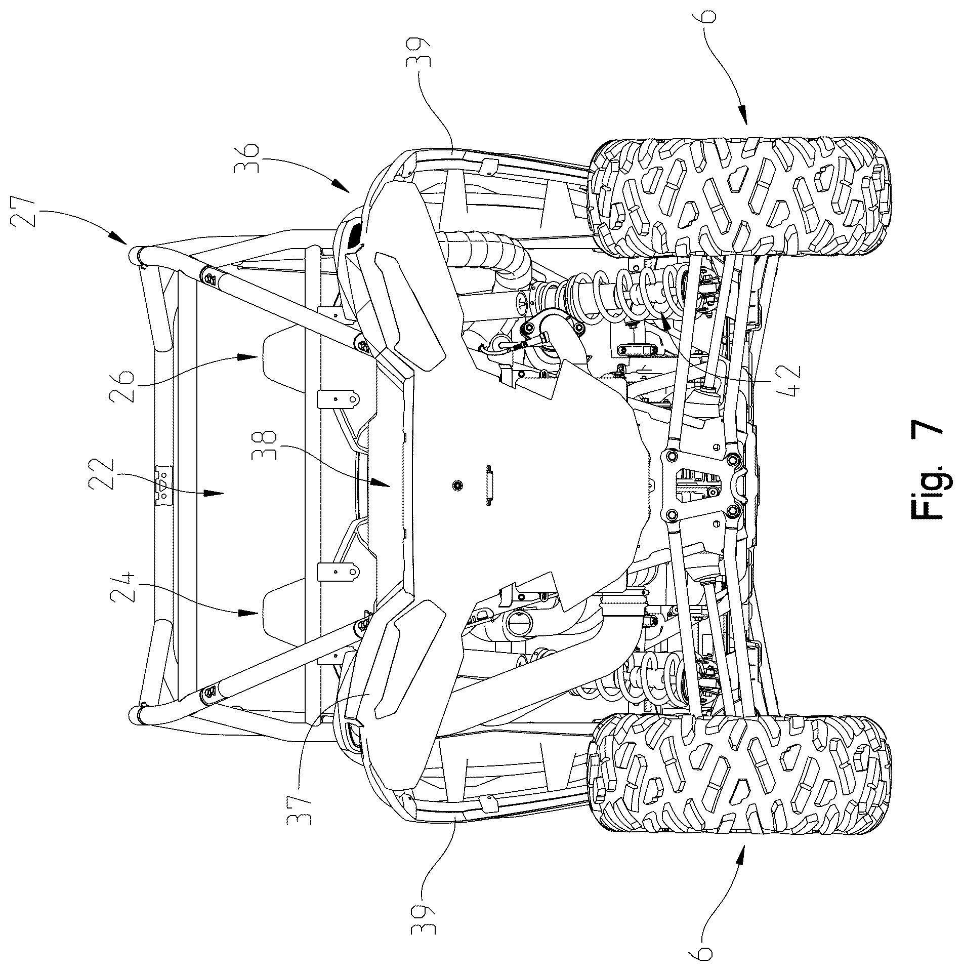 Patent US12552464 Figure 7 – Off-road vehicle