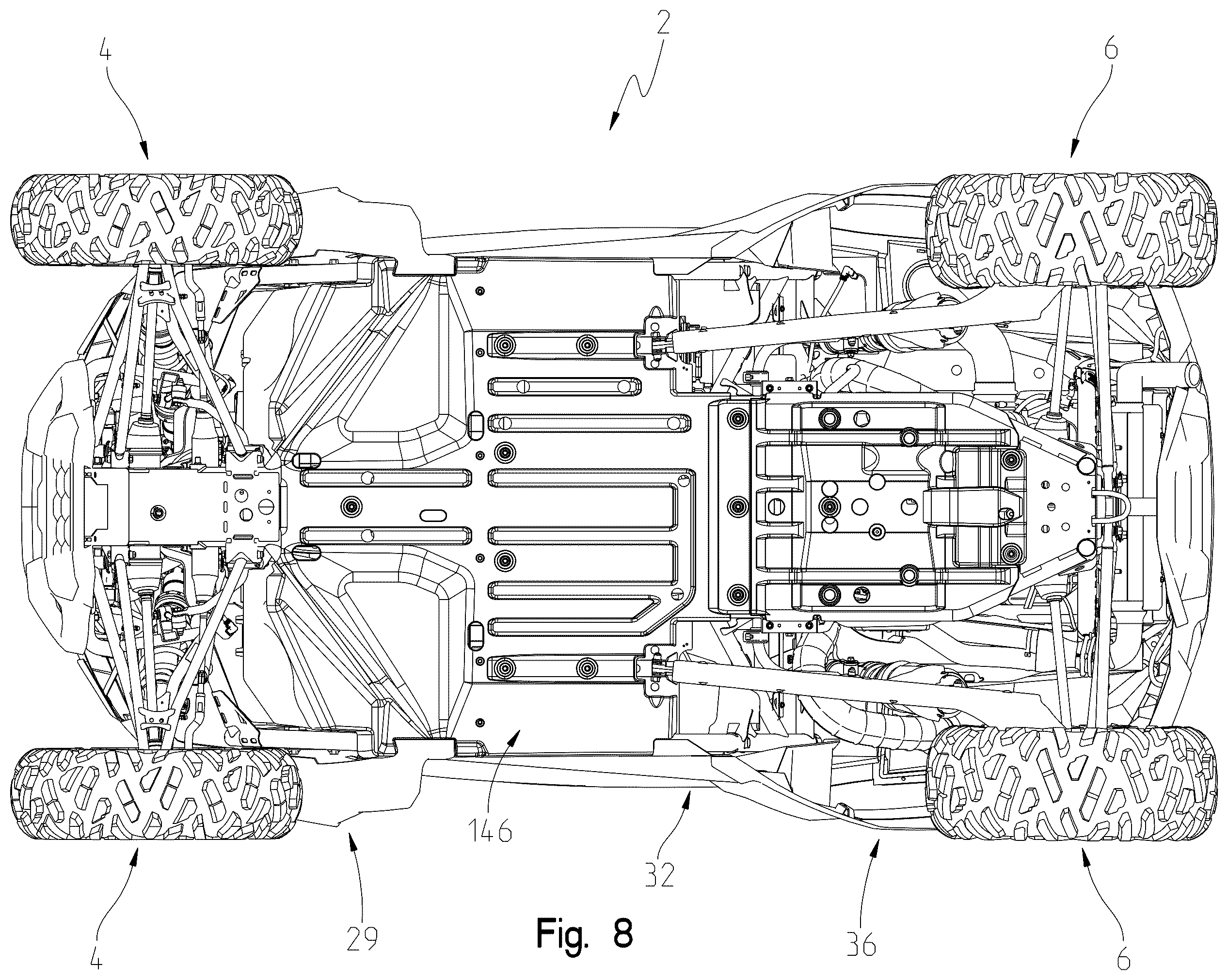 Patent US12552464 Figure 8 – Off-road vehicle