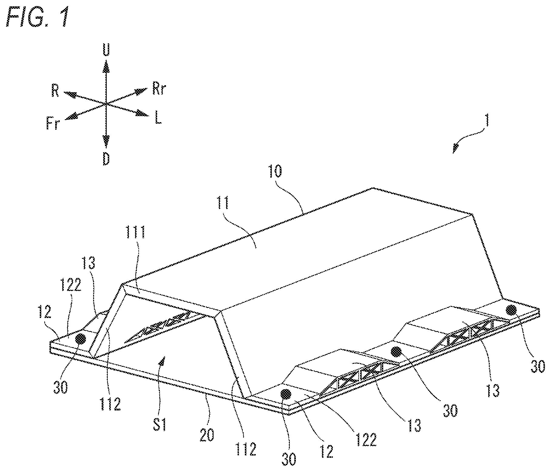 Patent US12552465 Figure 1 – Plate member joint structure and manufacturing method