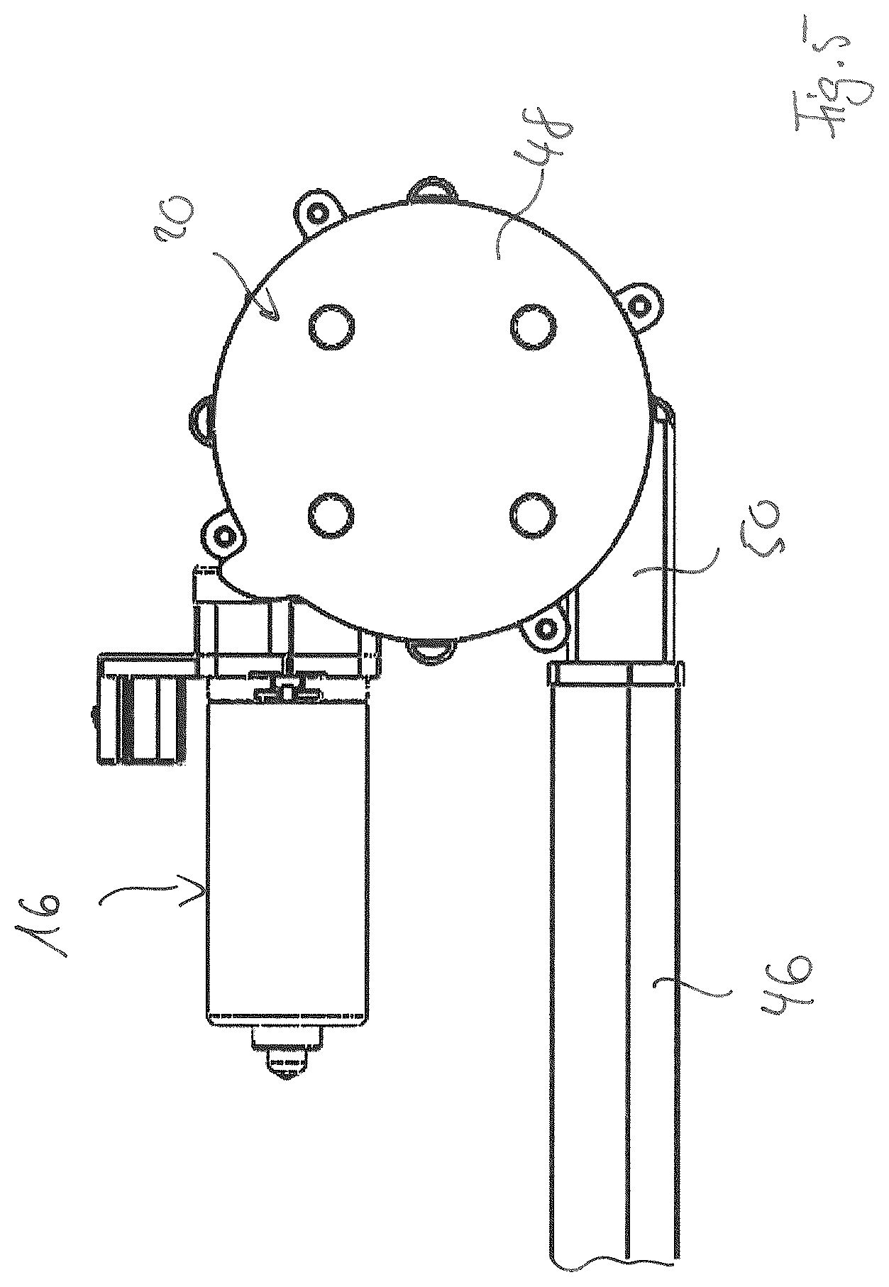 Patent US12552467 Figure 5 – Drive device for a hatch