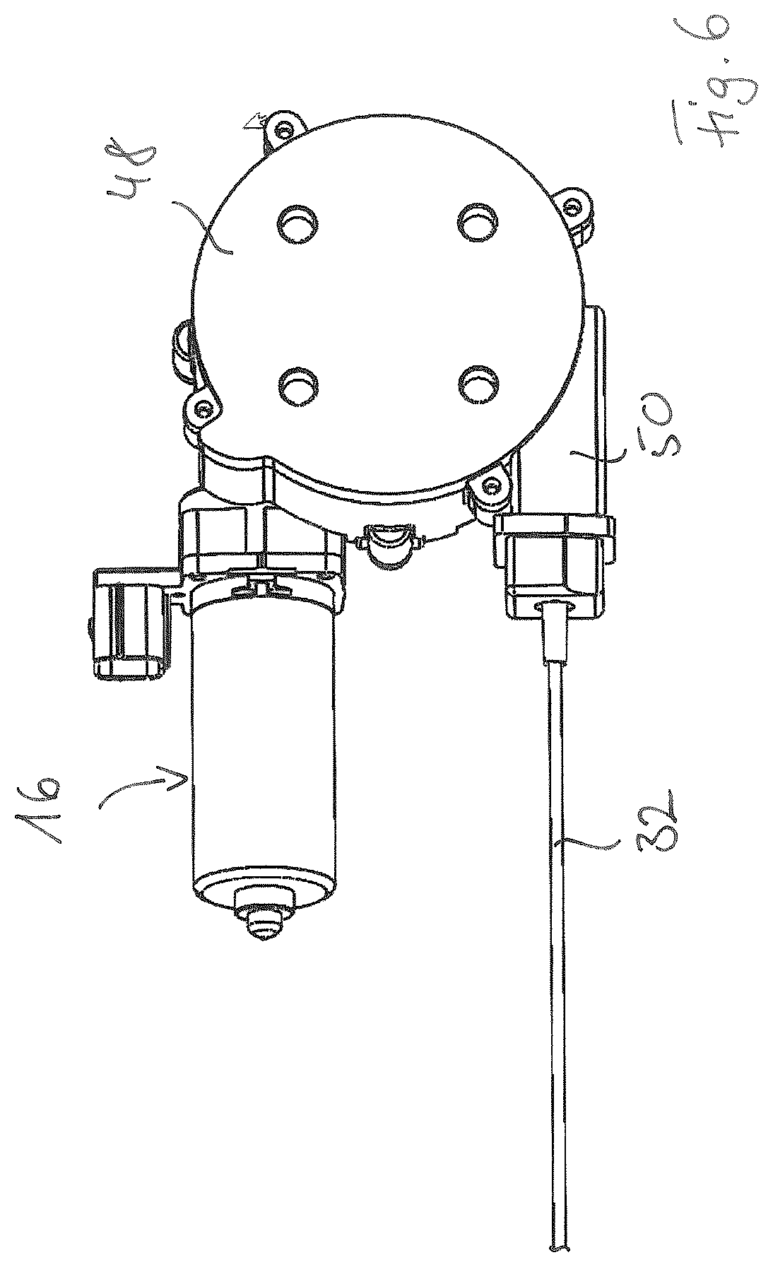 Patent US12552467 Figure 6 – Drive device for a hatch