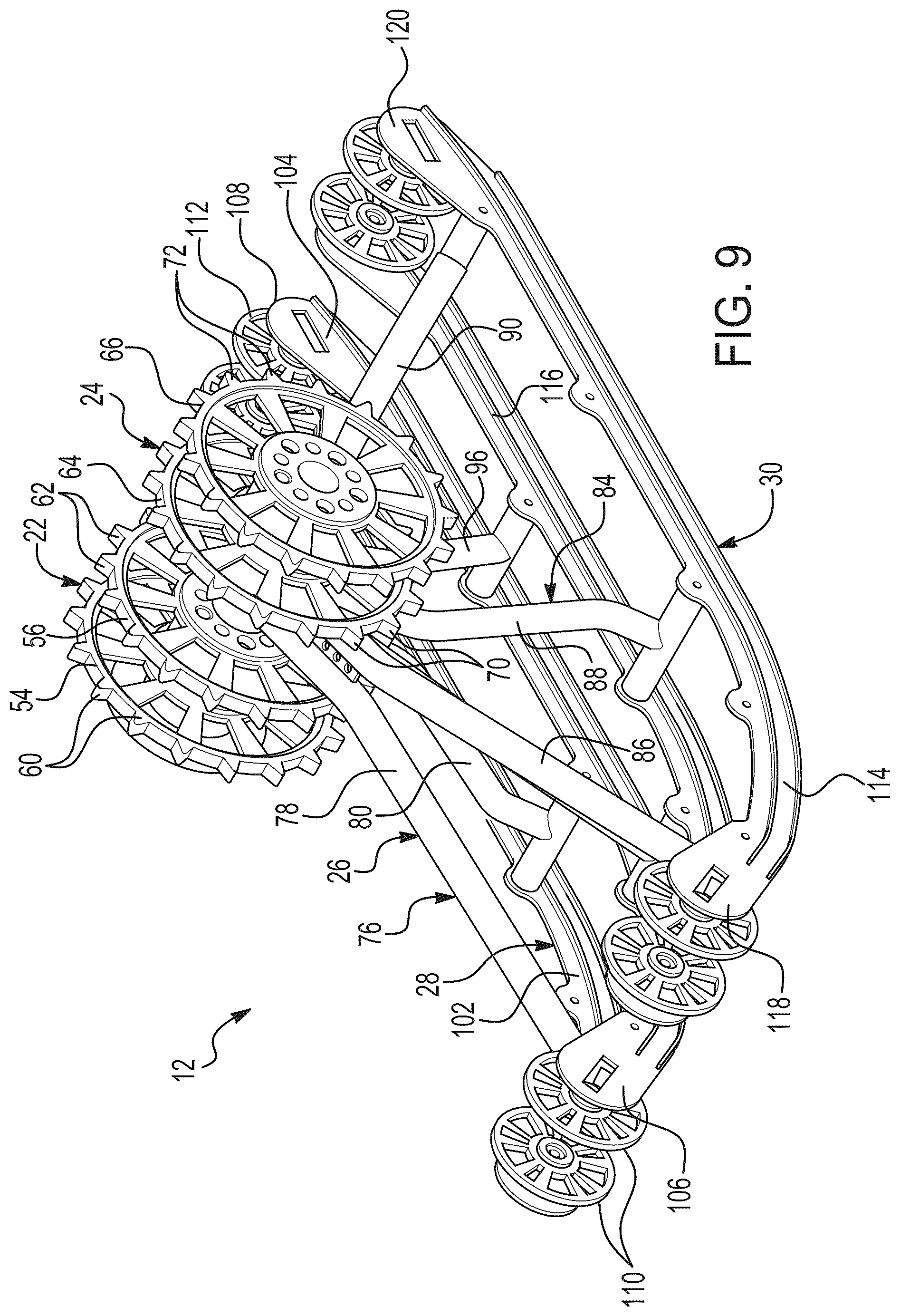 Patent US12552472 Figure 6 – Vehicle track system and assembly for off-road conditions
