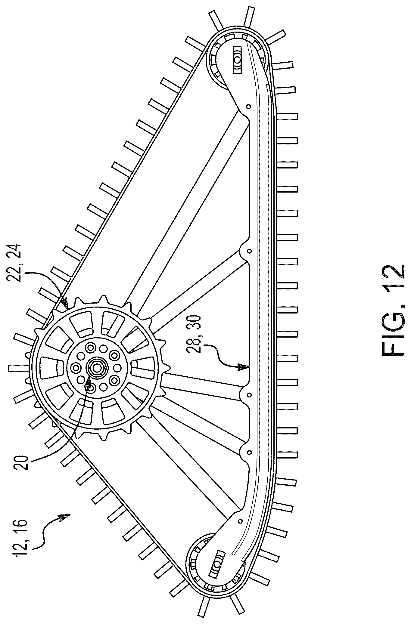 Patent US12552472 Figure 8 – Vehicle track system and assembly for off-road conditions