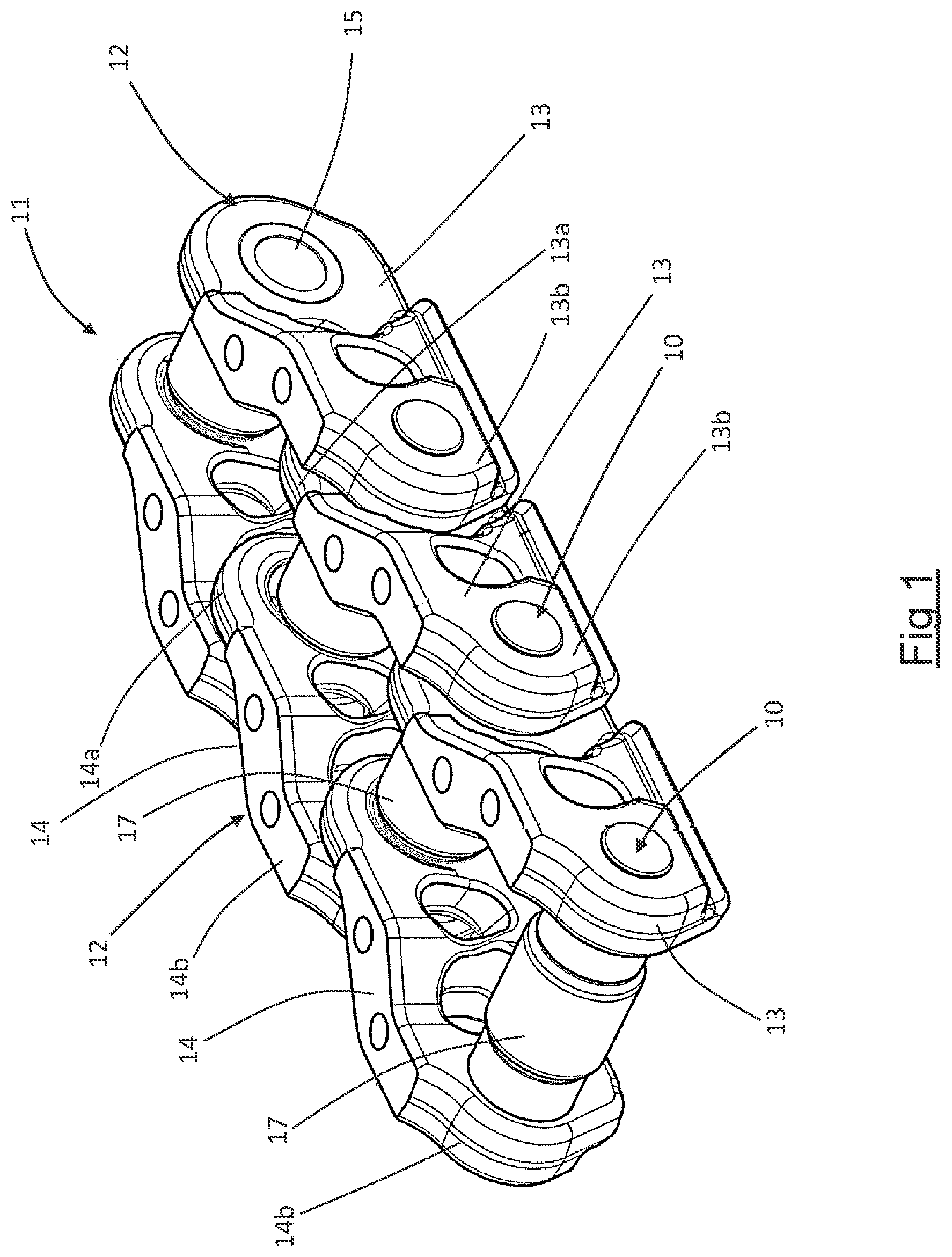 Patent US12552473 Figure 1 – Chain pin assembly