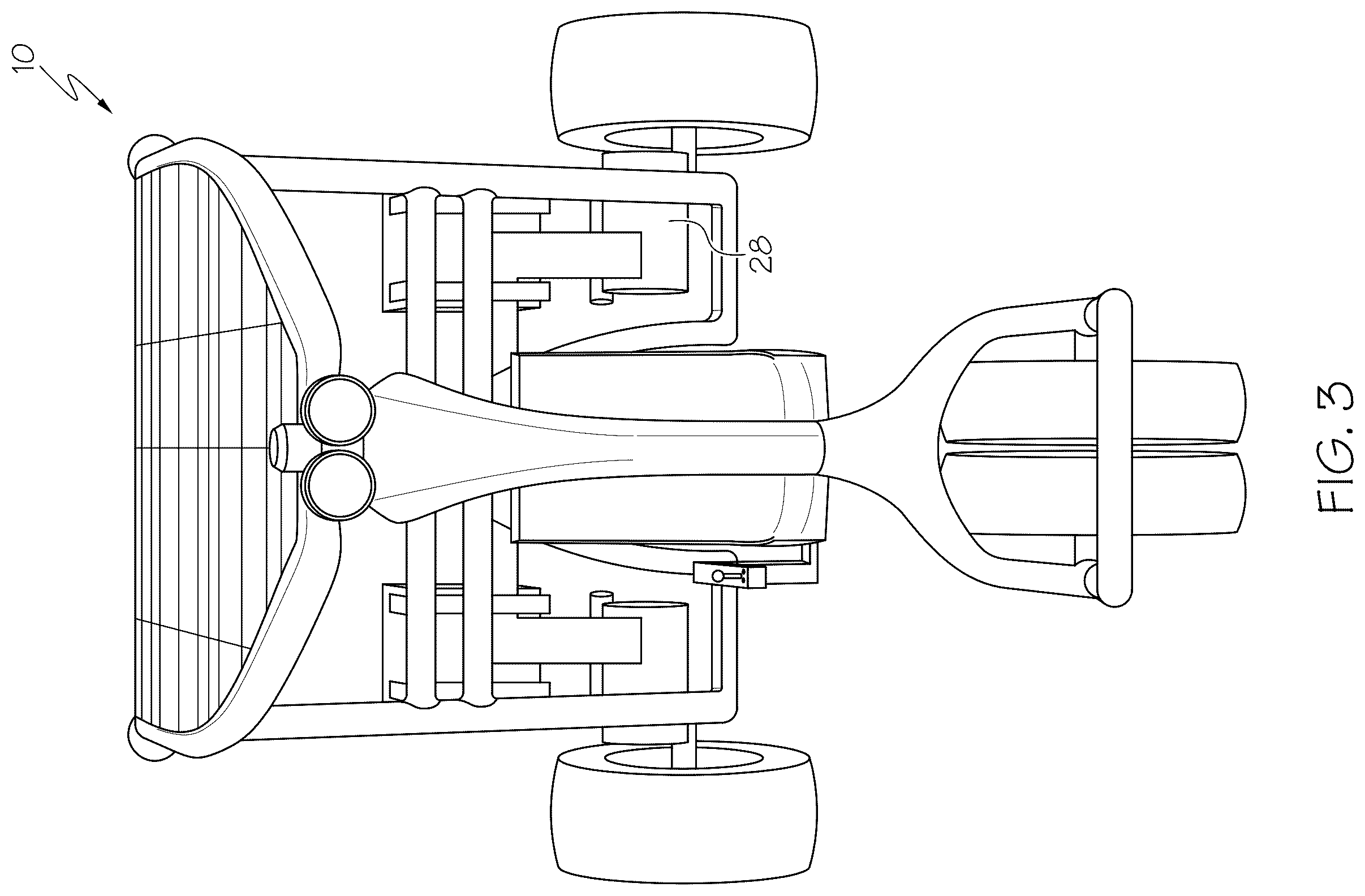 Patent US12552477 Figure 3 – Electric vehicle with moveable operator's chair