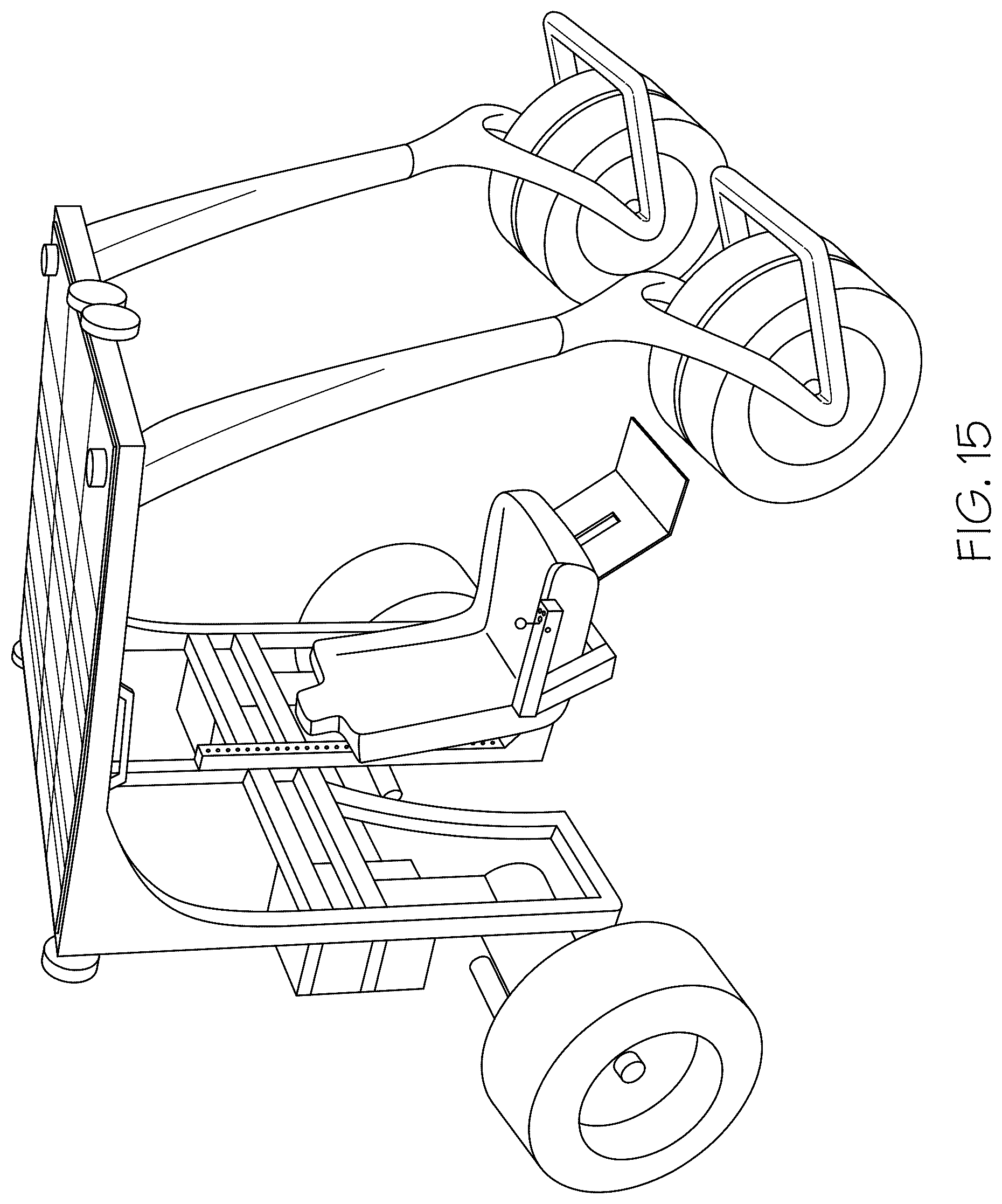 Patent US12552477 Figure 15 – Electric vehicle with moveable operator's chair