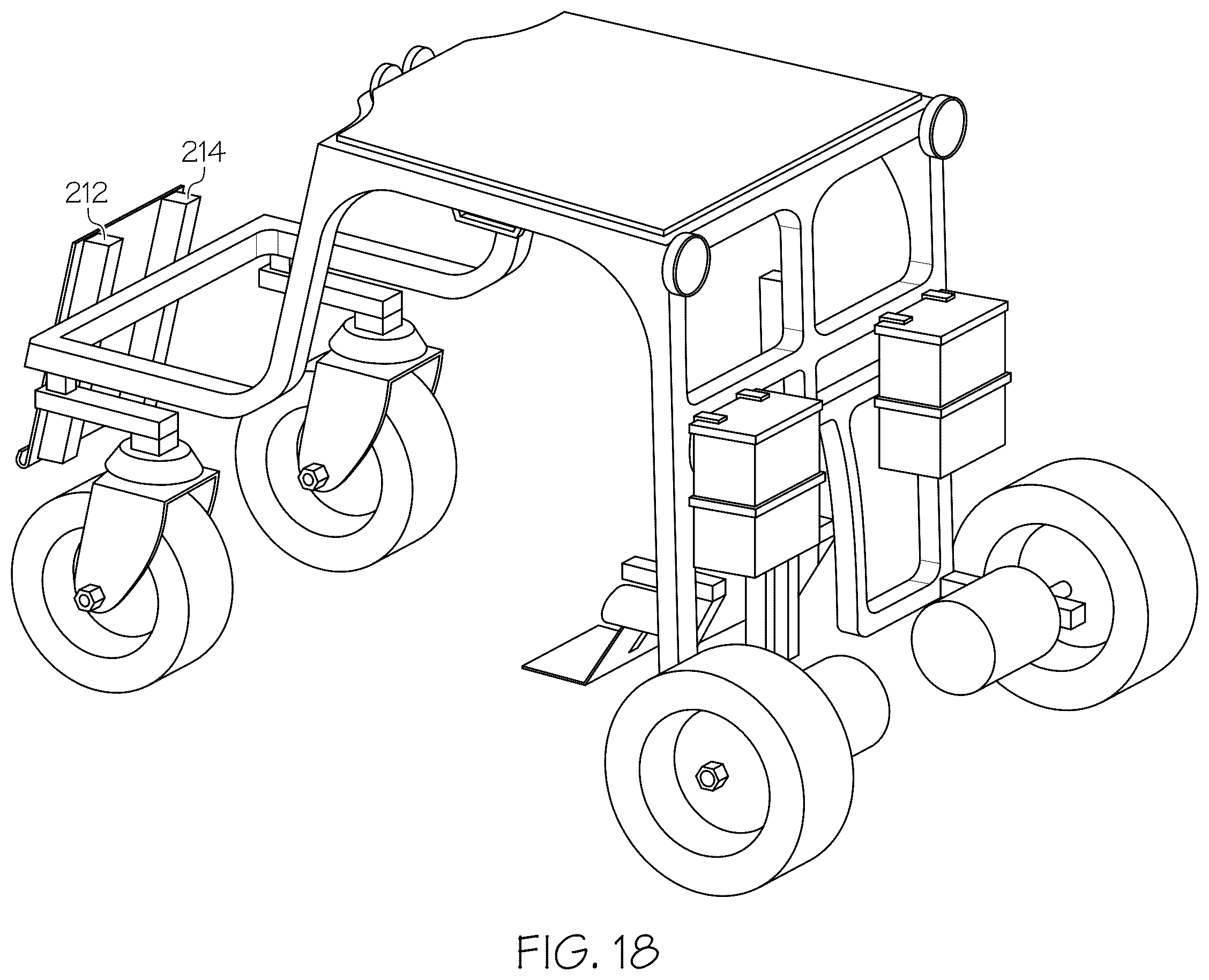 Patent US12552477 Figure 18 – Electric vehicle with moveable operator's chair