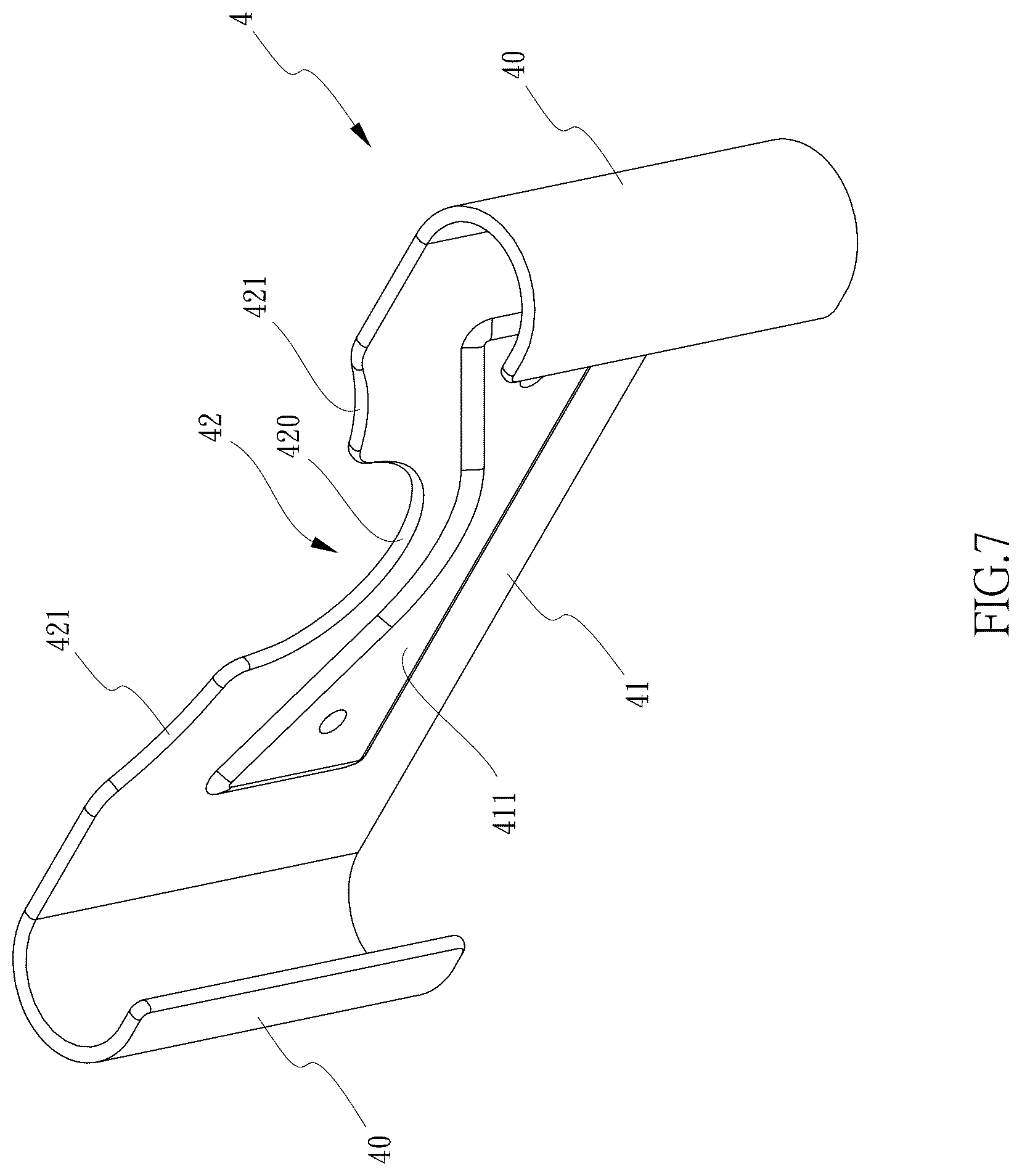 Patent US12552479 Figure 7 – Bicycle parking device with adjustable length