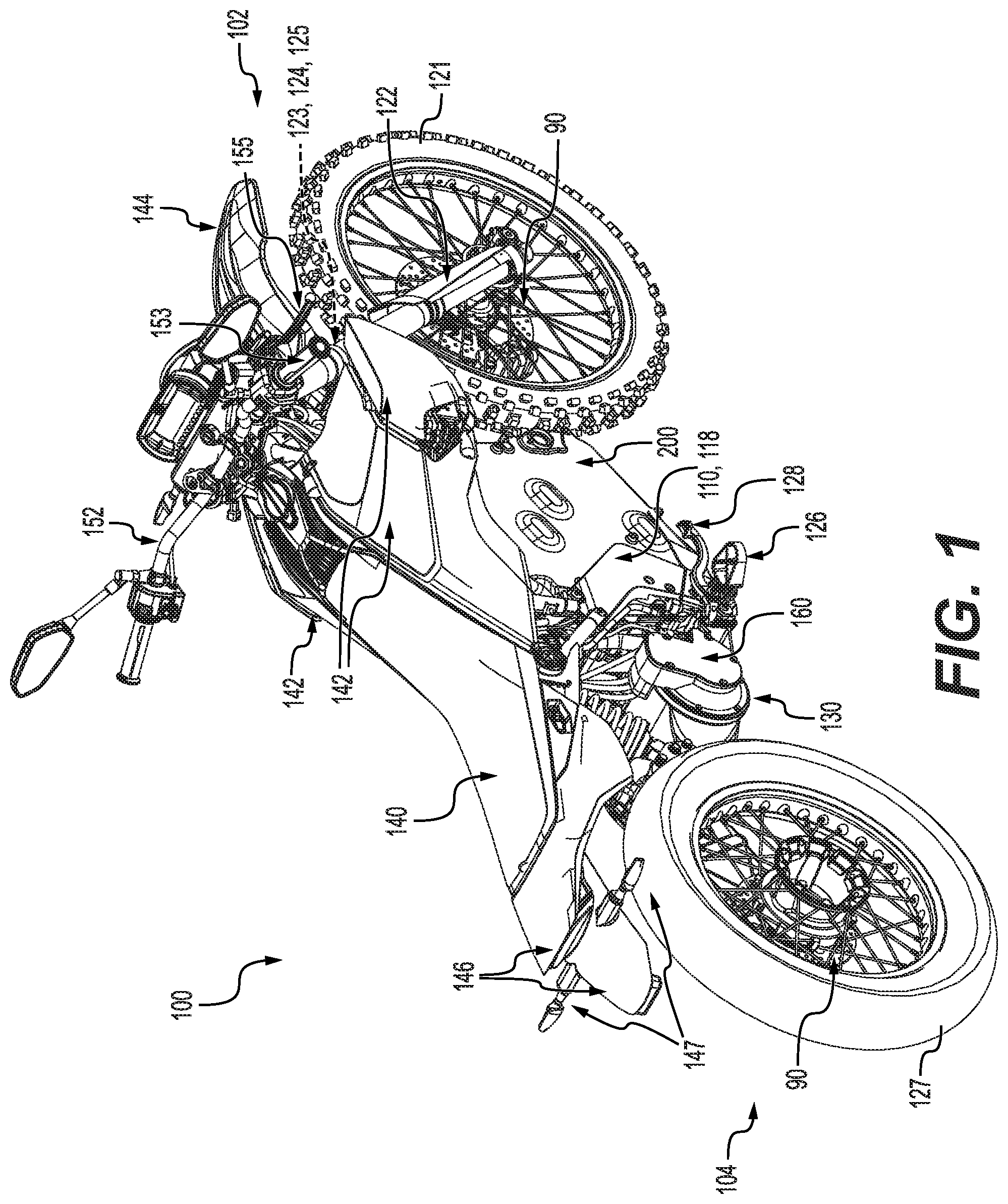 Patent US12552483 Figure 1 – Electric vehicle with a cooling arrangement