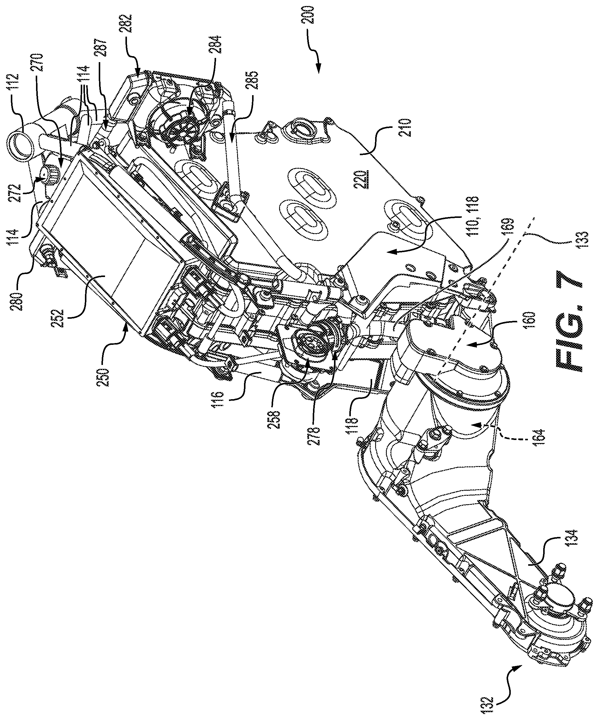 Patent US12552483 Figure 7 – Electric vehicle with a cooling arrangement