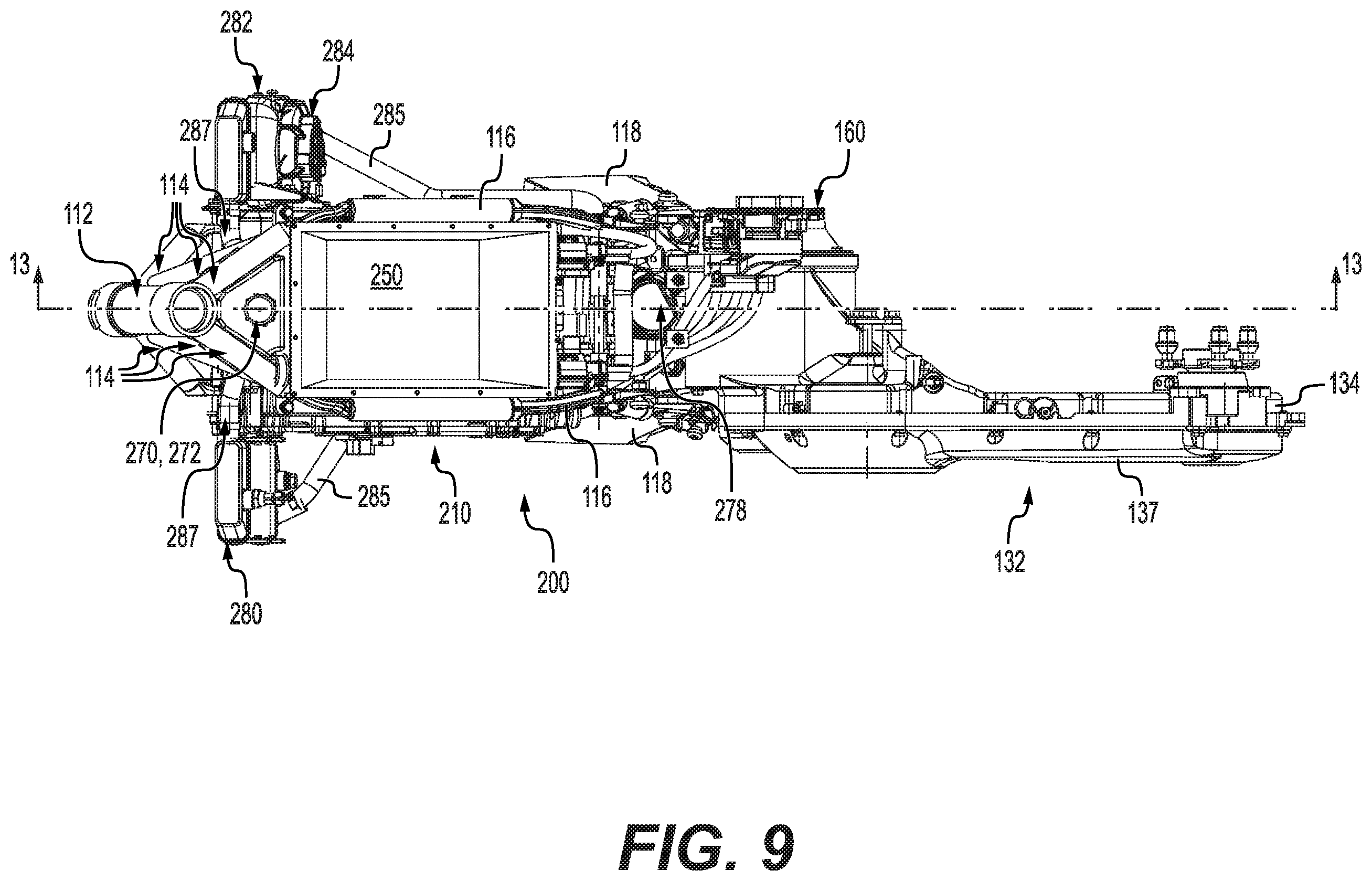 Patent US12552483 Figure 9 – Electric vehicle with a cooling arrangement
