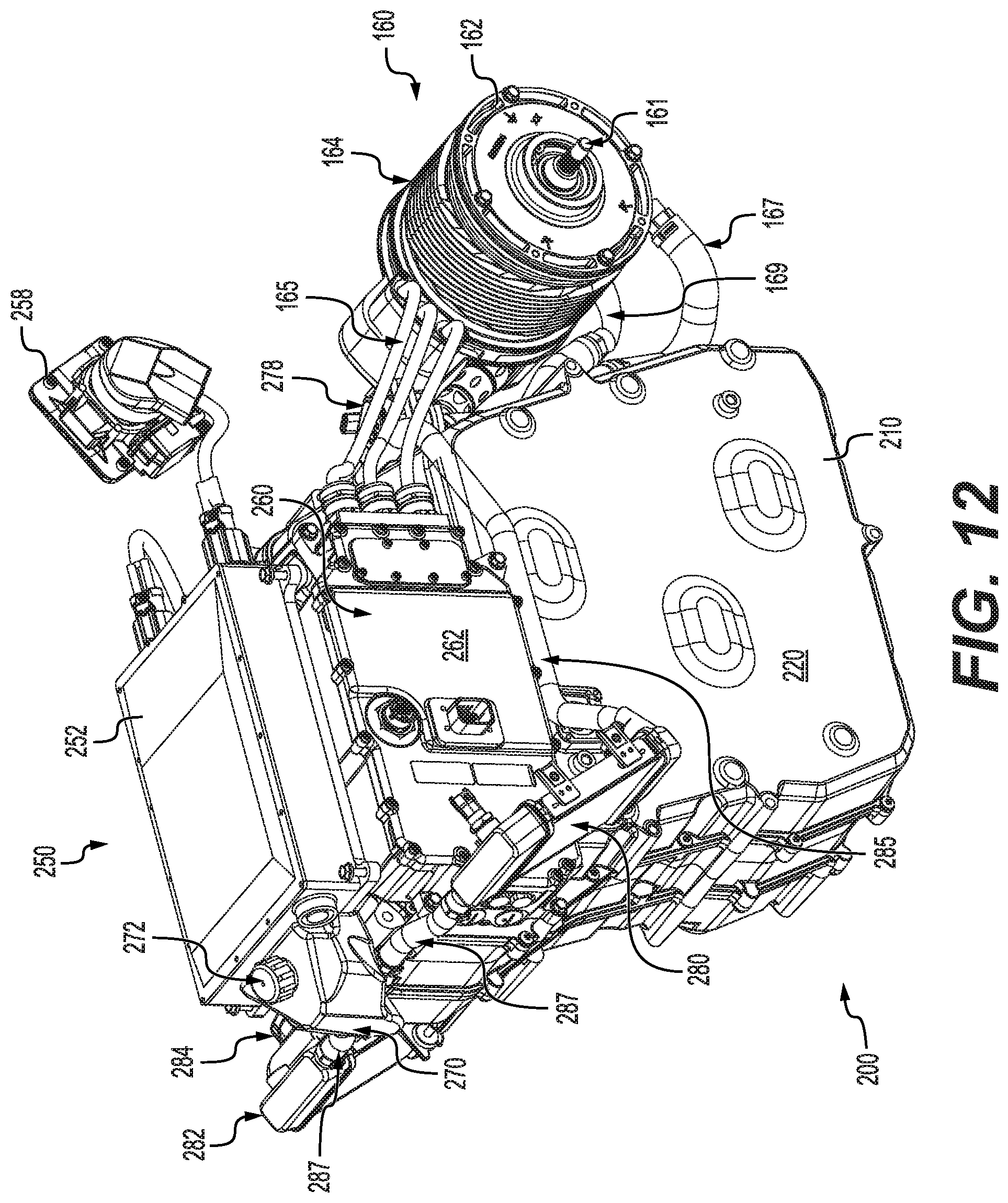 Patent US12552483 Figure 12 – Electric vehicle with a cooling arrangement