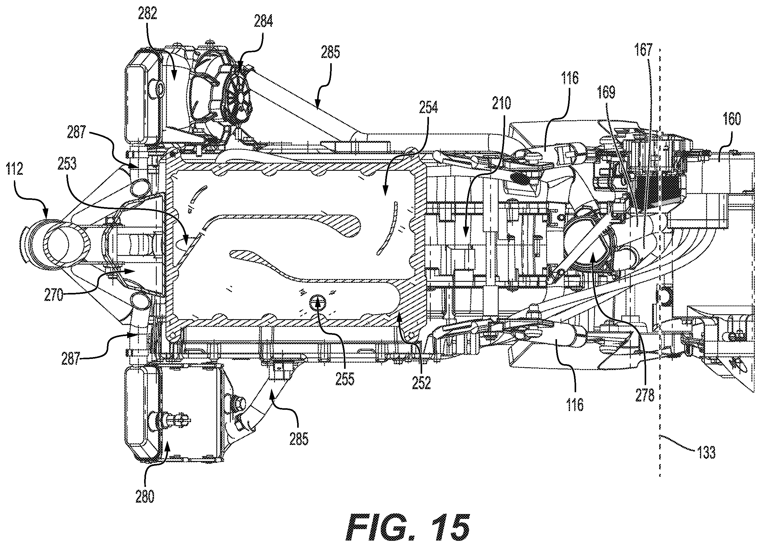Patent US12552483 Figure 15 – Electric vehicle with a cooling arrangement