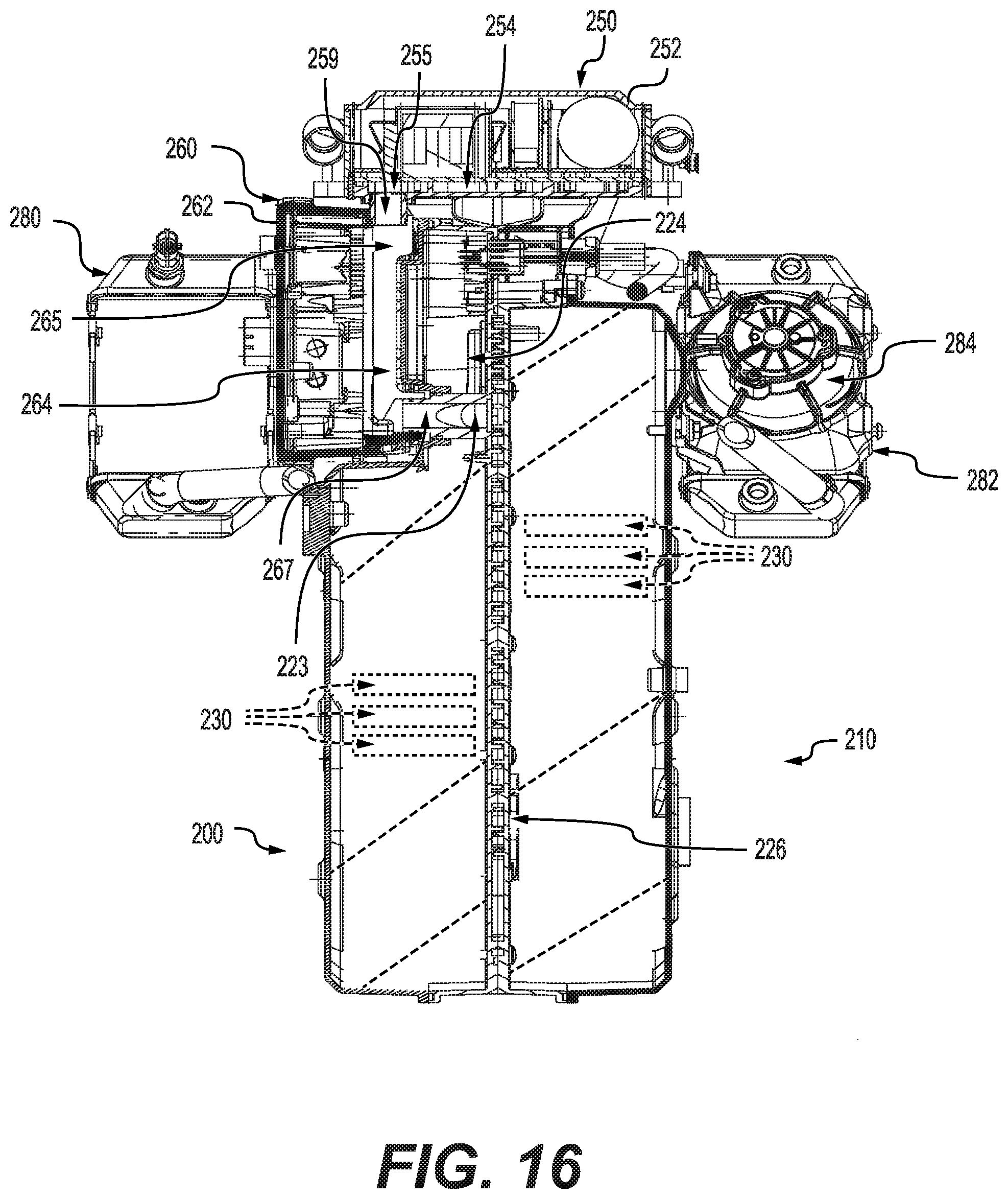 Patent US12552483 Figure 16 – Electric vehicle with a cooling arrangement