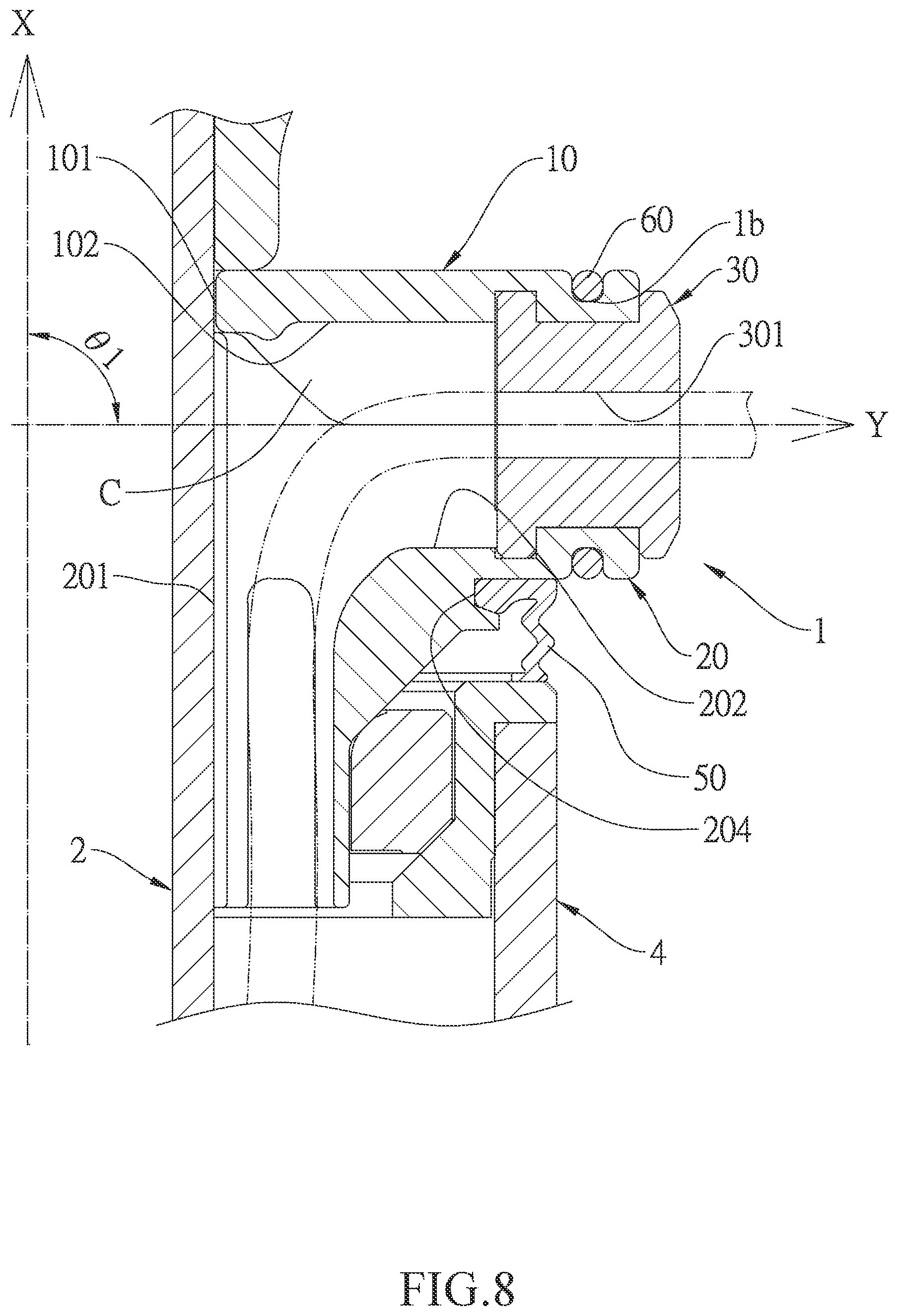 Patent US12552484 Figure 8 – Cable routing assembly