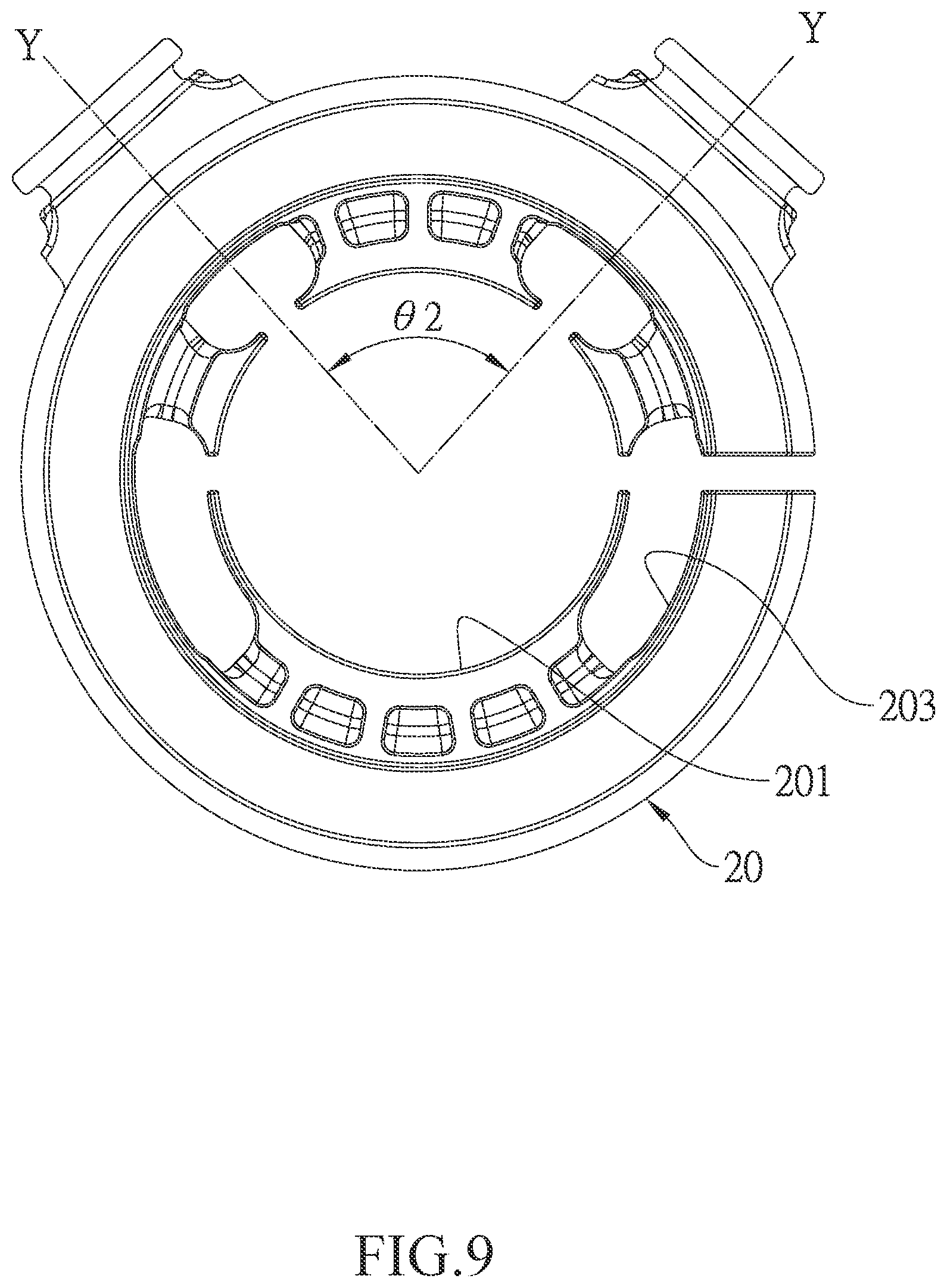 Patent US12552484 Figure 9 – Cable routing assembly