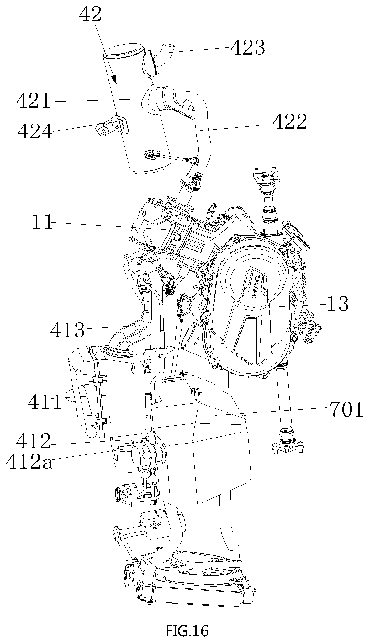 Patent US12552486 Figure 9 – Straddle-type vehicle