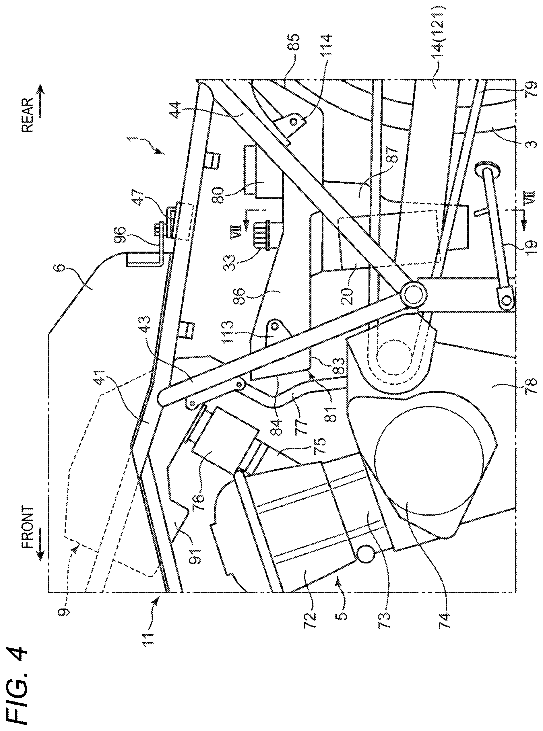 Patent US12552488 Figure 4 – Saddle-ride type vehicle