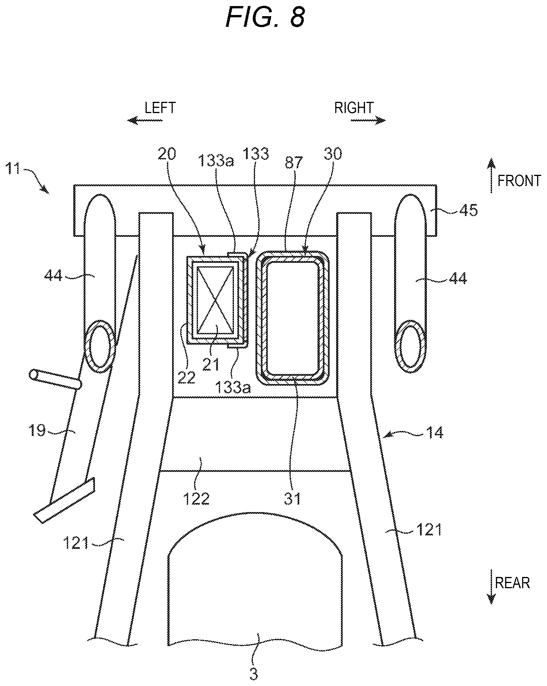 Patent US12552488 Figure 8 – Saddle-ride type vehicle