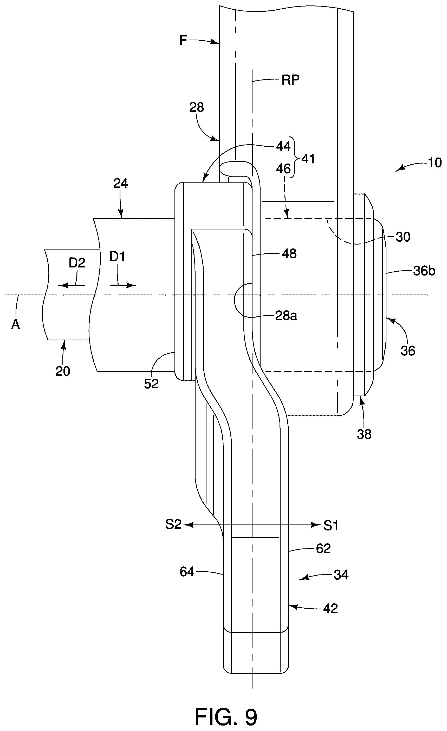 Patent US12552493 Figure 7 – Derailleur hanger