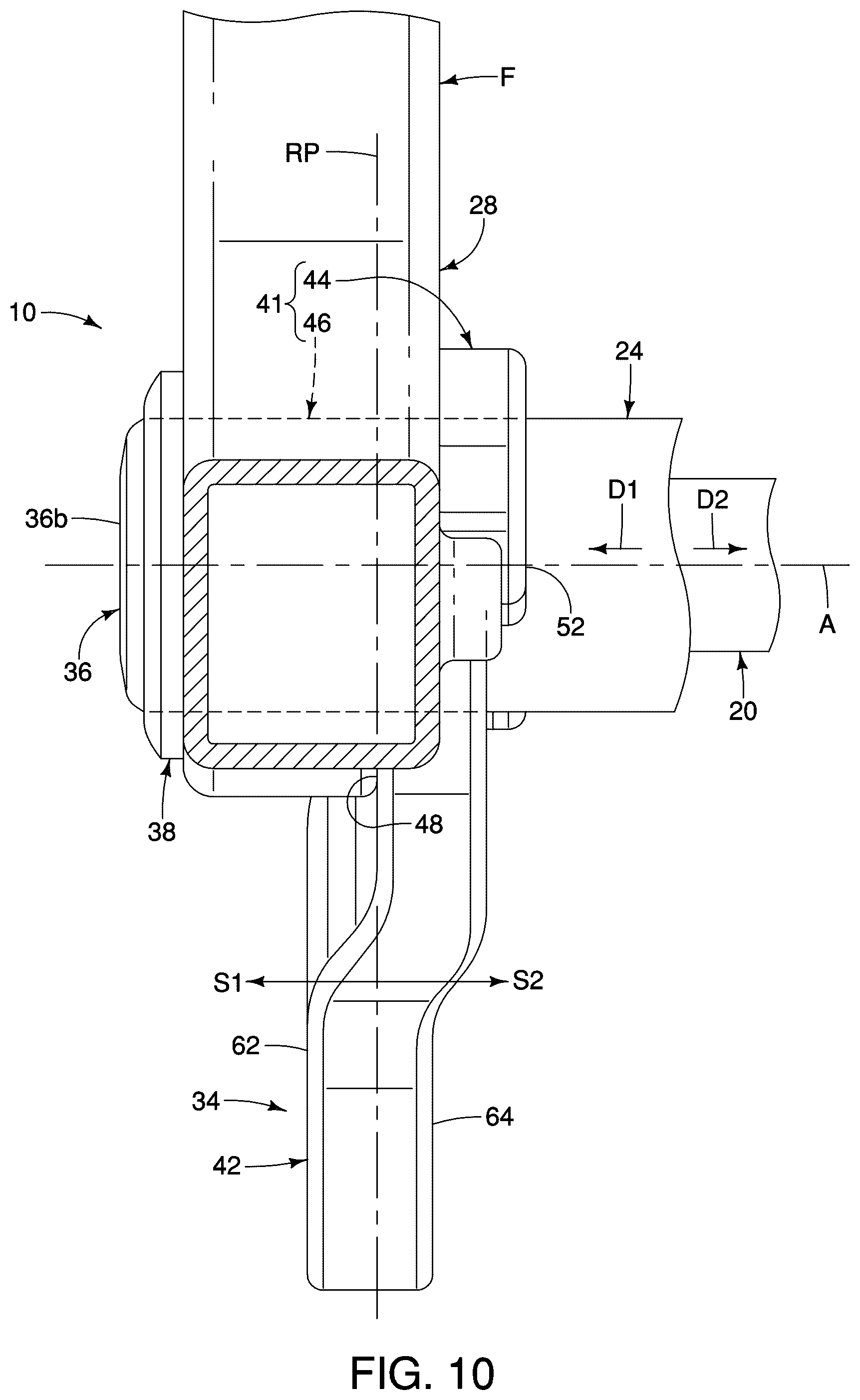 Patent US12552493 Figure 8 – Derailleur hanger
