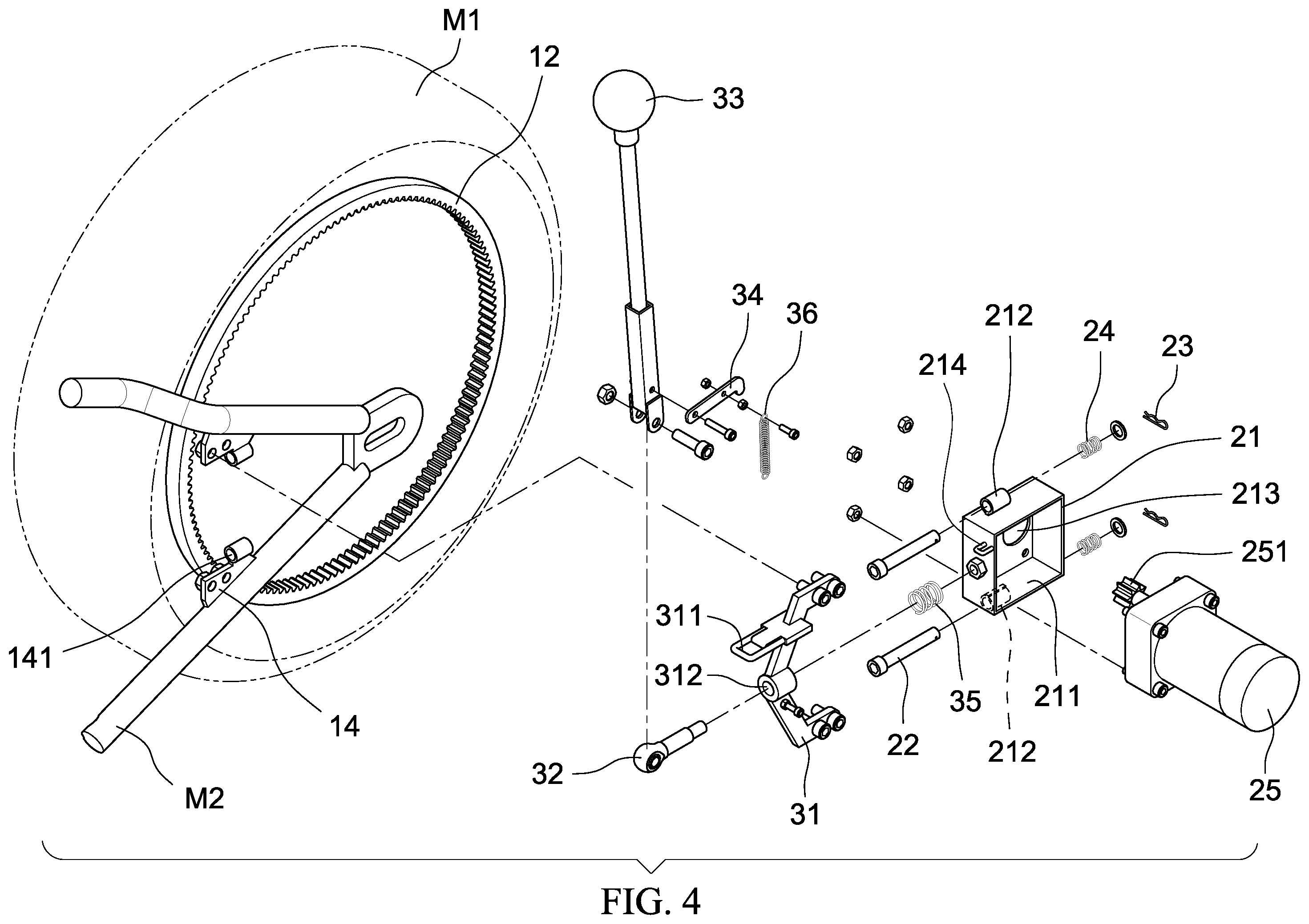 Patent US12552494 Figure 4 – Motorcycle-reversing device