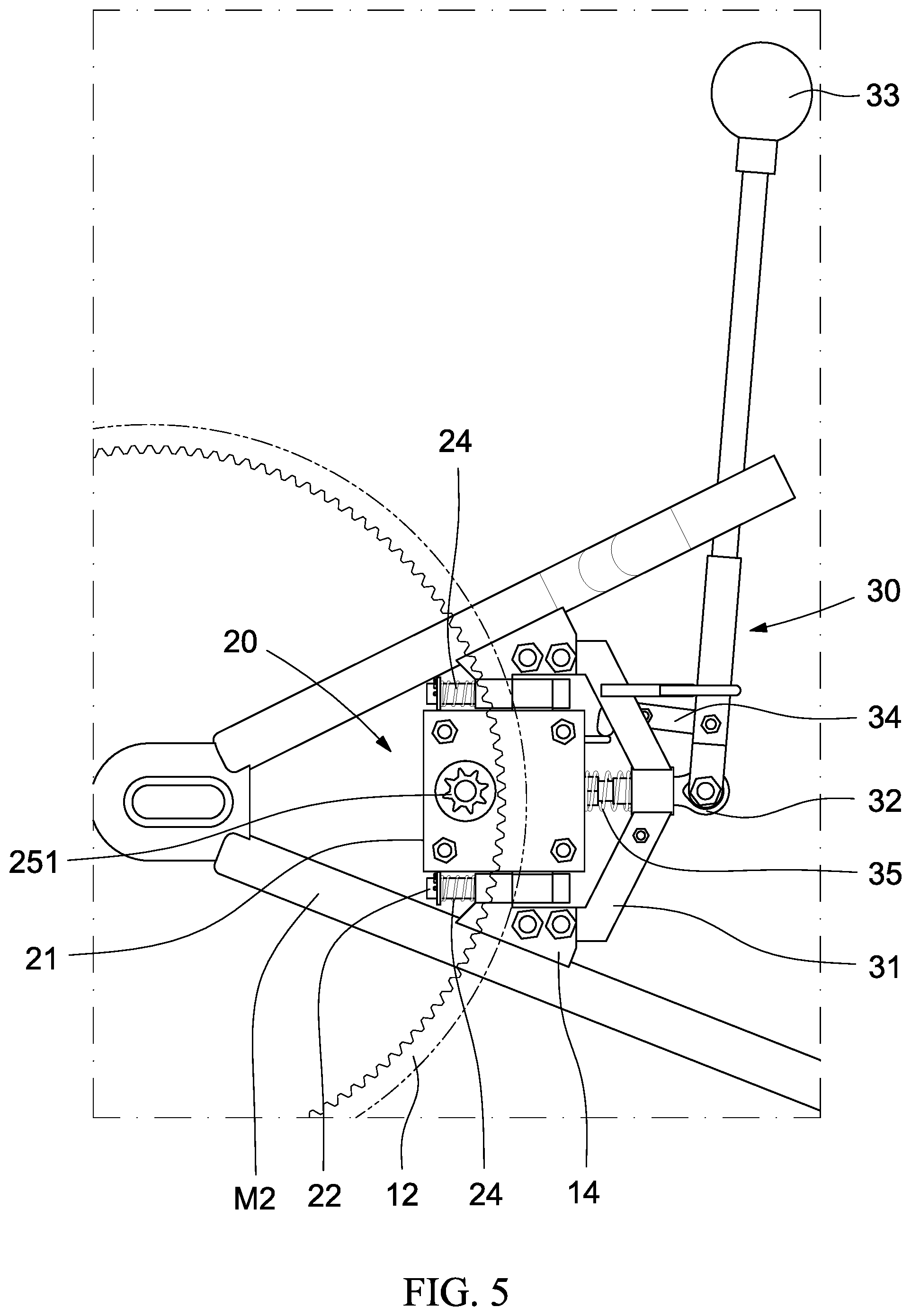 Patent US12552494 Figure 5 – Motorcycle-reversing device
