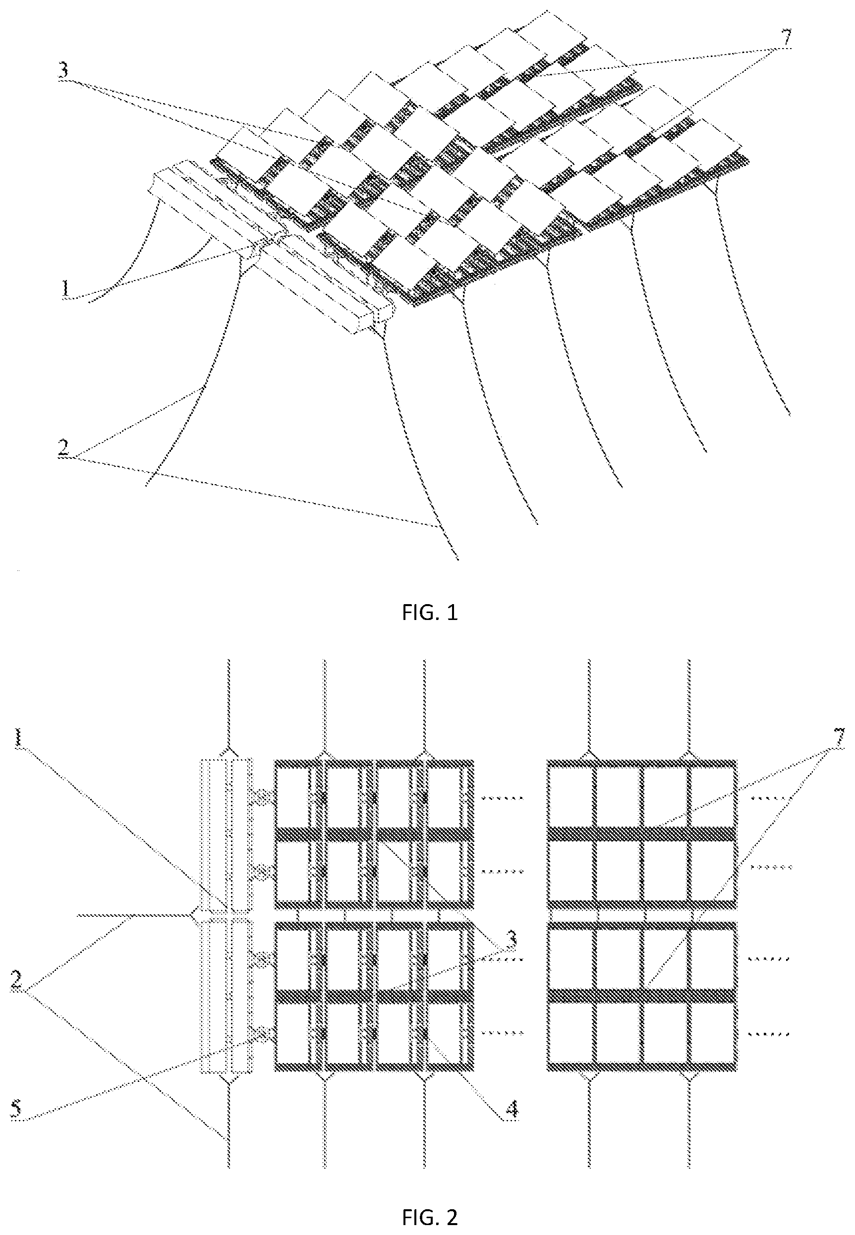 Patent US12552496 Figure 1 – Wind-wave-resistant floating offshore photovoltaic device