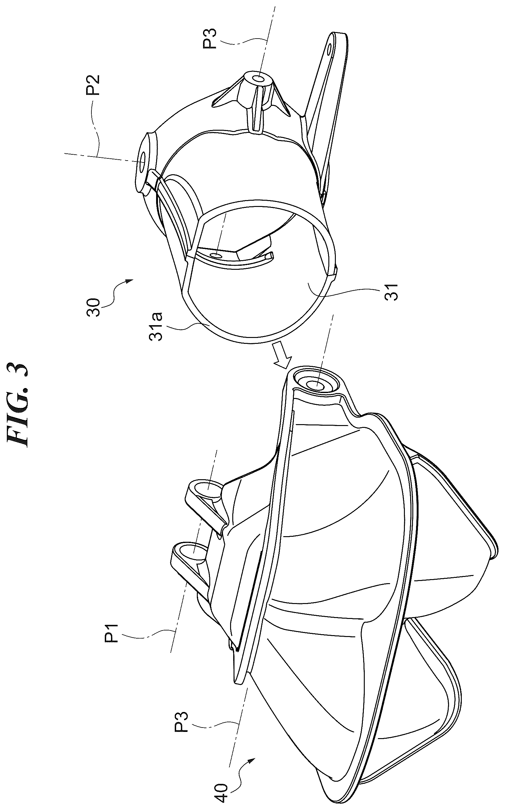 Patent US12552505 Figure 3 – Reverse bucket for jet propulsion device, jet propulsion device for marine vessel, and marine vessel