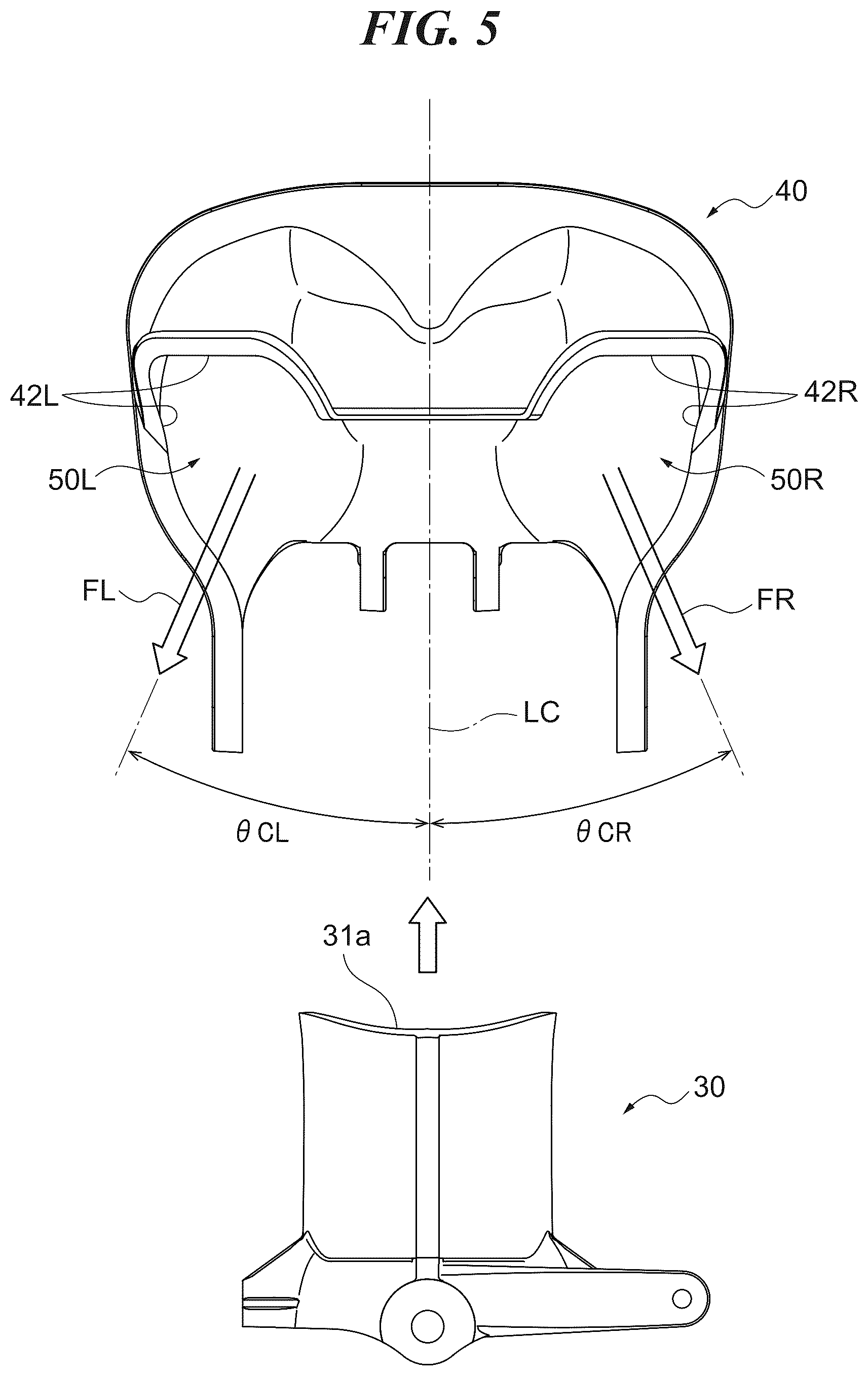 Patent US12552505 Figure 5 – Reverse bucket for jet propulsion device, jet propulsion device for marine vessel, and marine vessel