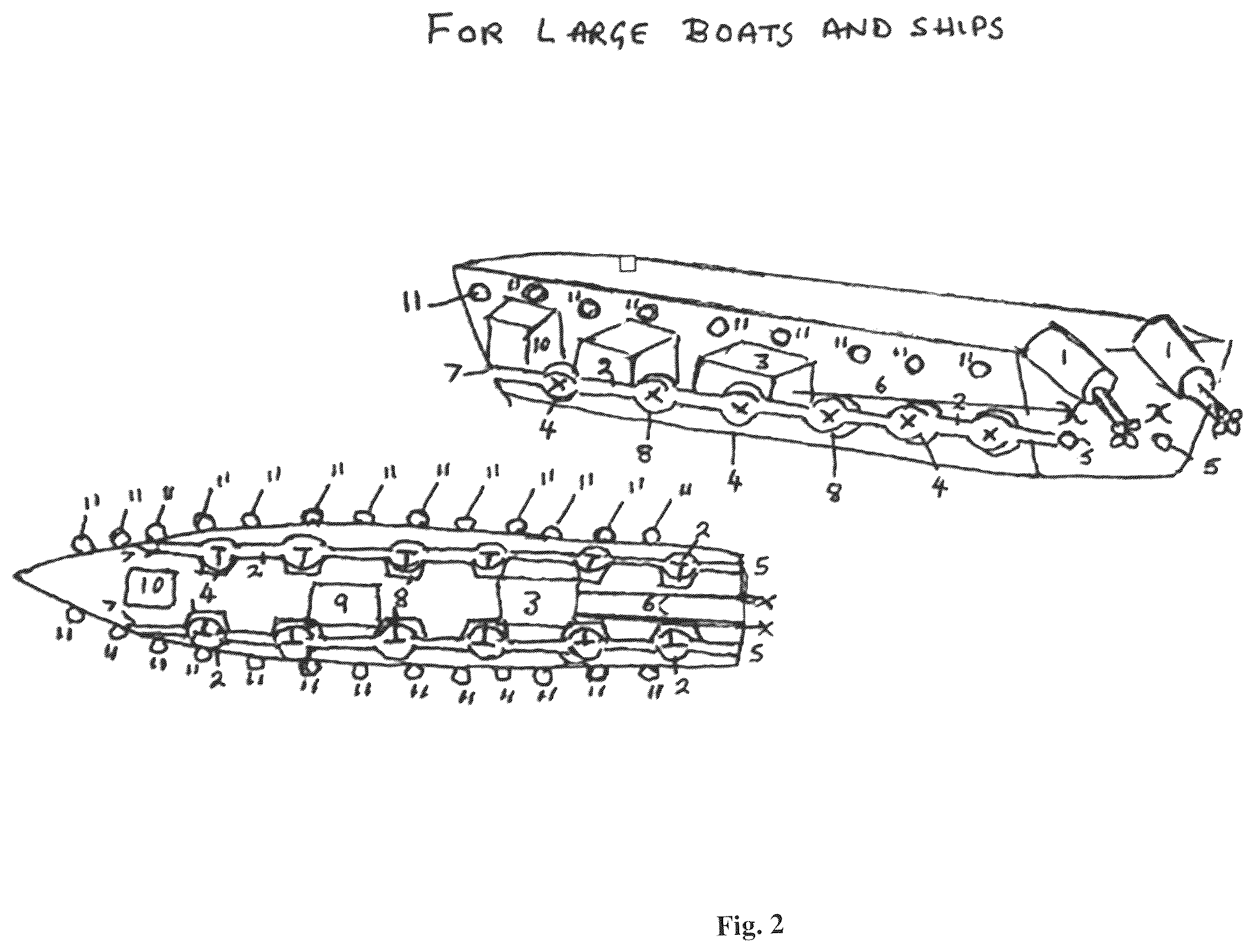 Patent US12552508 Figure 2 – Hybrid propulsion system for boats and ships