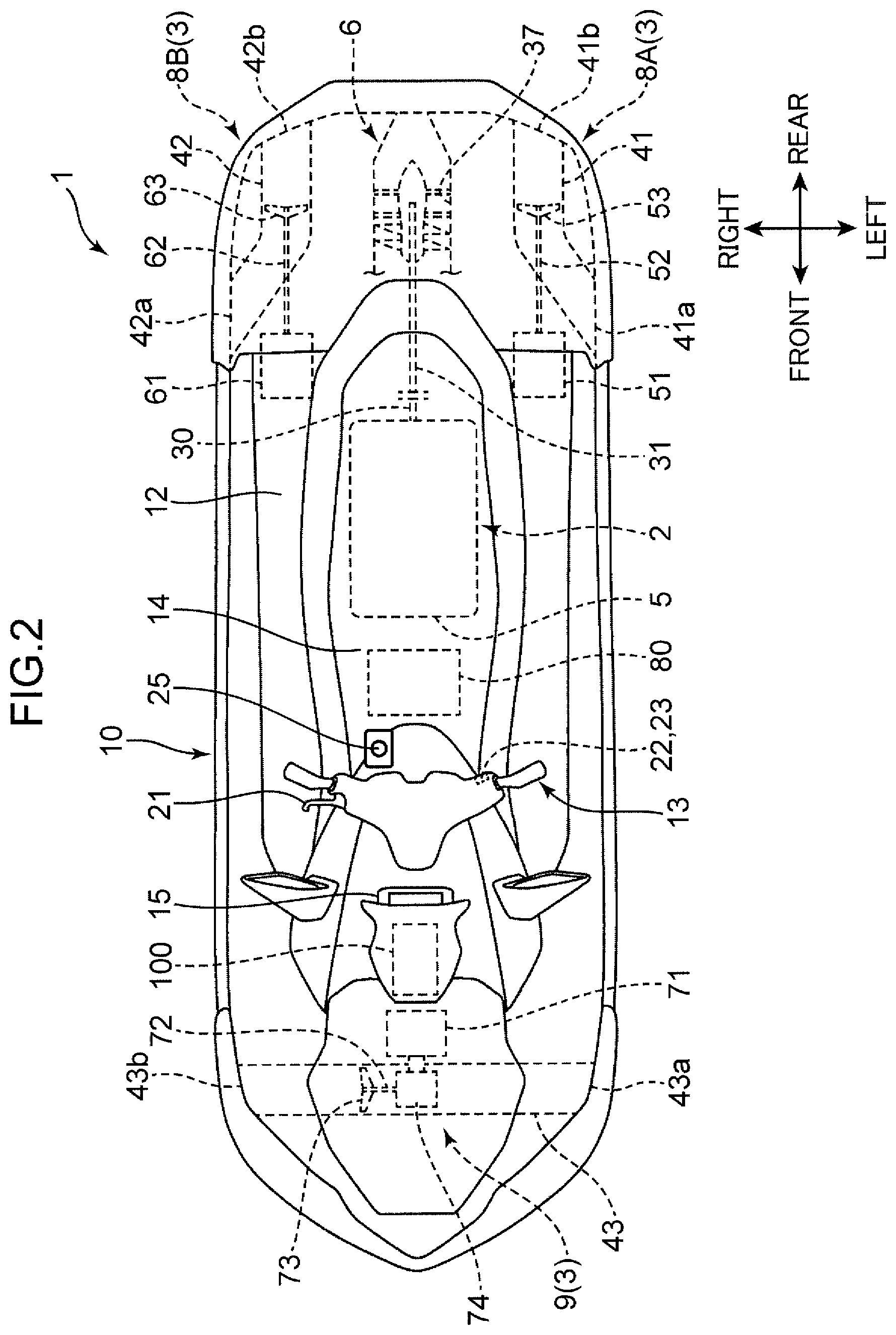 Patent US12552509 Figure 2 – Jet propulsion boat thrust control system