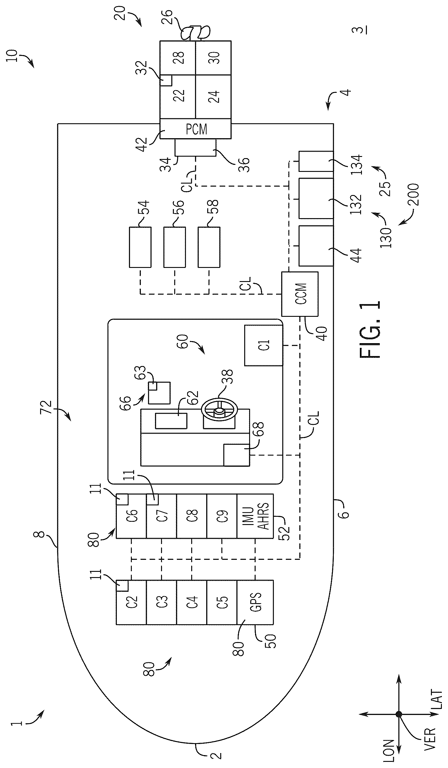 Patent US12552510 Figure 1 – Thermal management systems for marine vessels