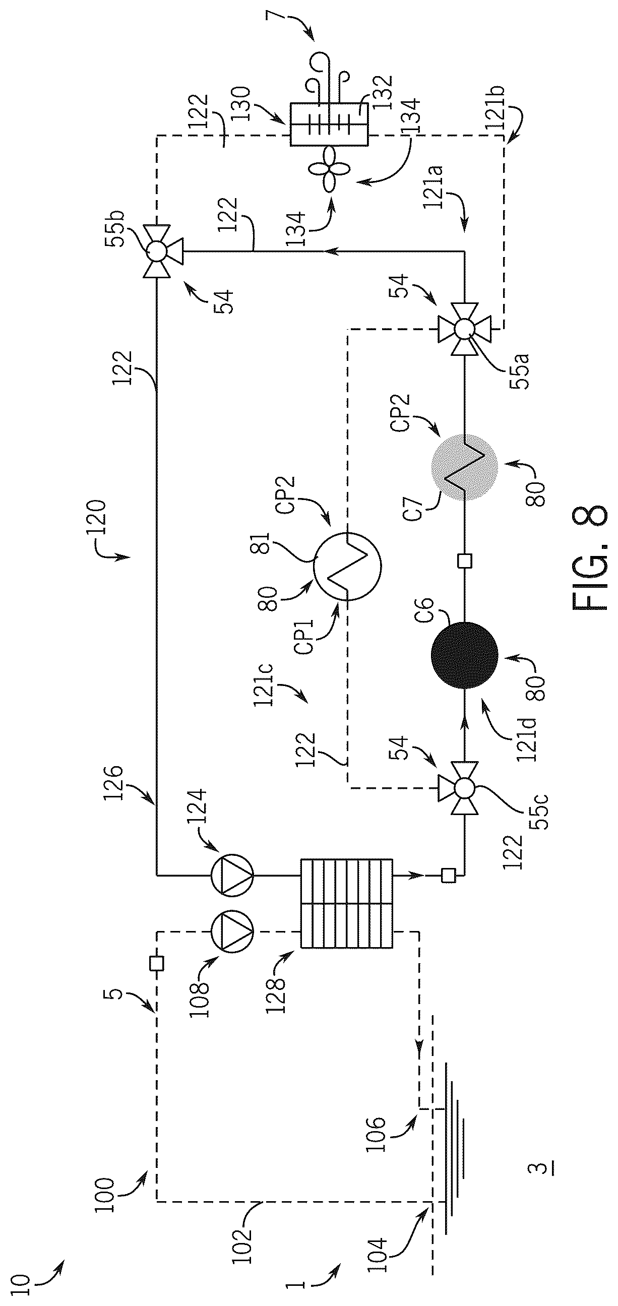 Patent US12552510 Figure 8 – Thermal management systems for marine vessels