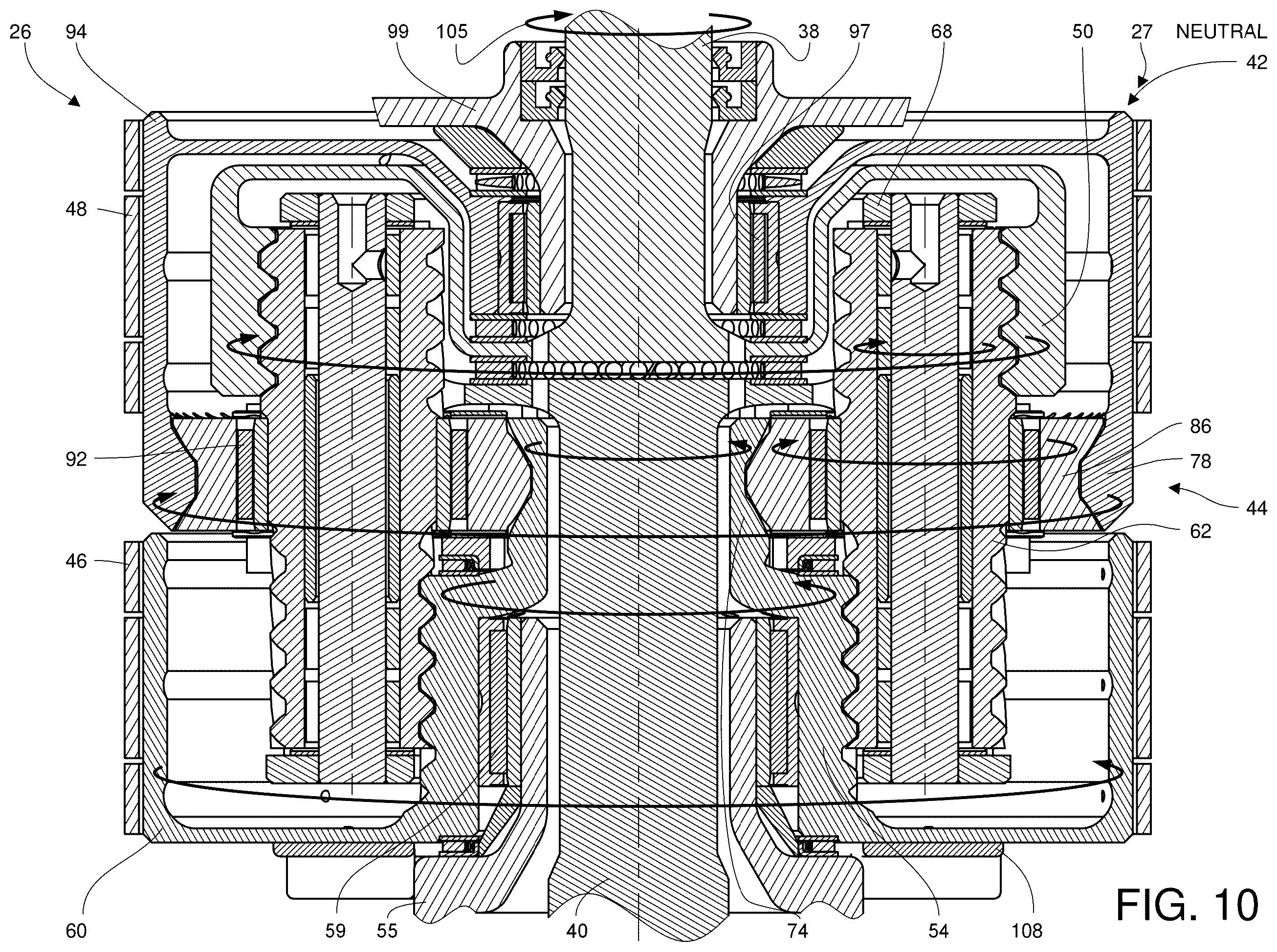 Patent US12552511 Figure 6 – Planetary gearset and a transmission with the planetary gearset