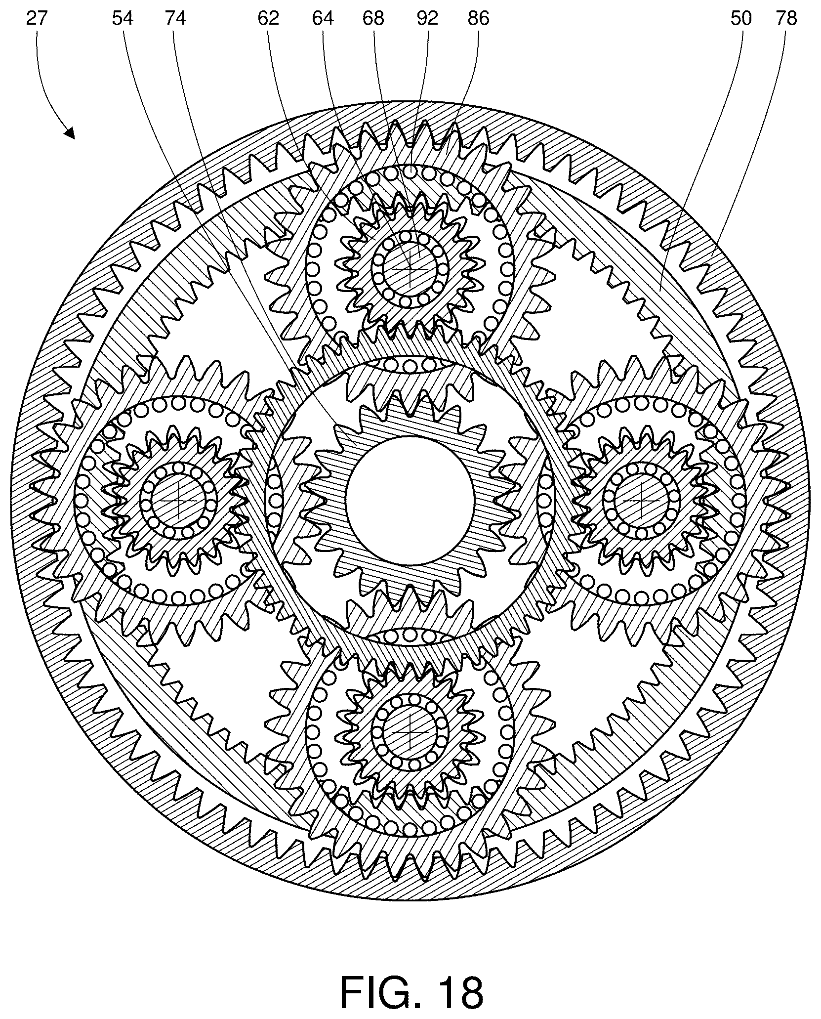 Patent US12552511 Figure 11 – Planetary gearset and a transmission with the planetary gearset