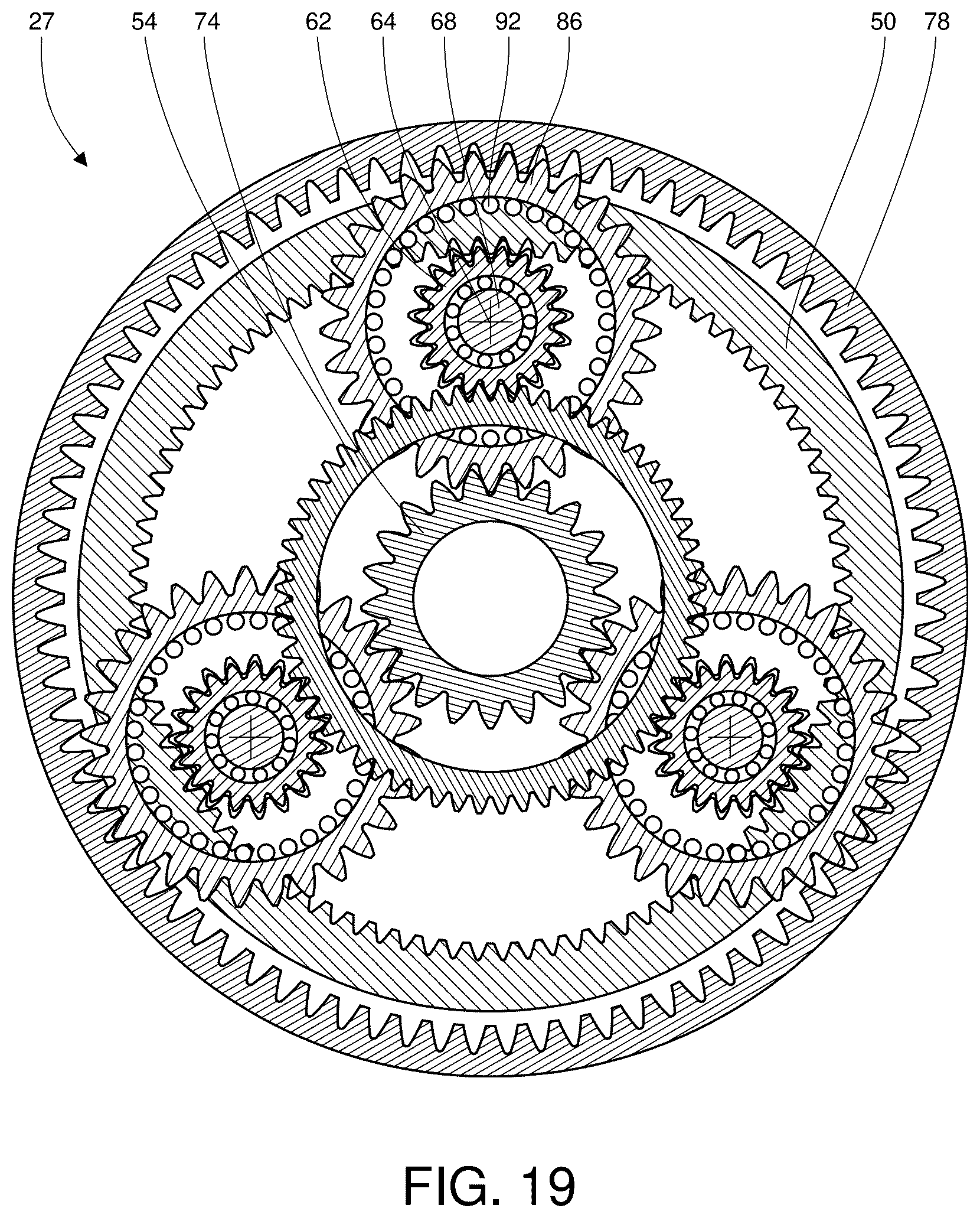 Patent US12552511 Figure 12 – Planetary gearset and a transmission with the planetary gearset