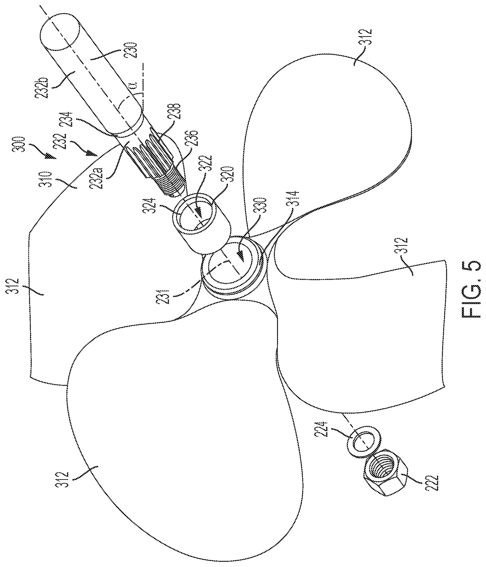 Patent US12552512 Figure 5 – Propeller assembly for a boat