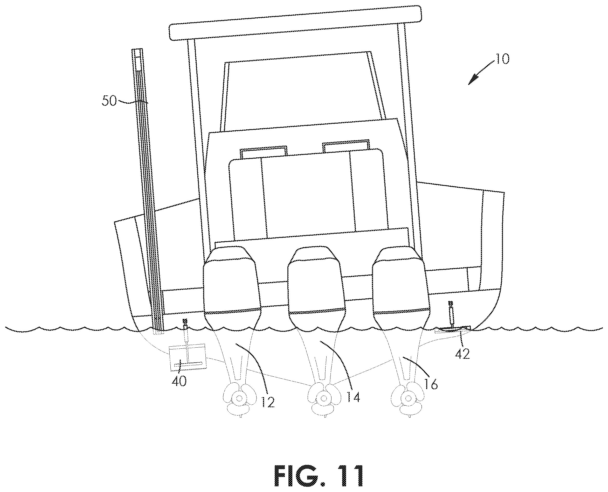 Patent US12552513 Figure 11 – System for controlling a marine vessel using a single operator command