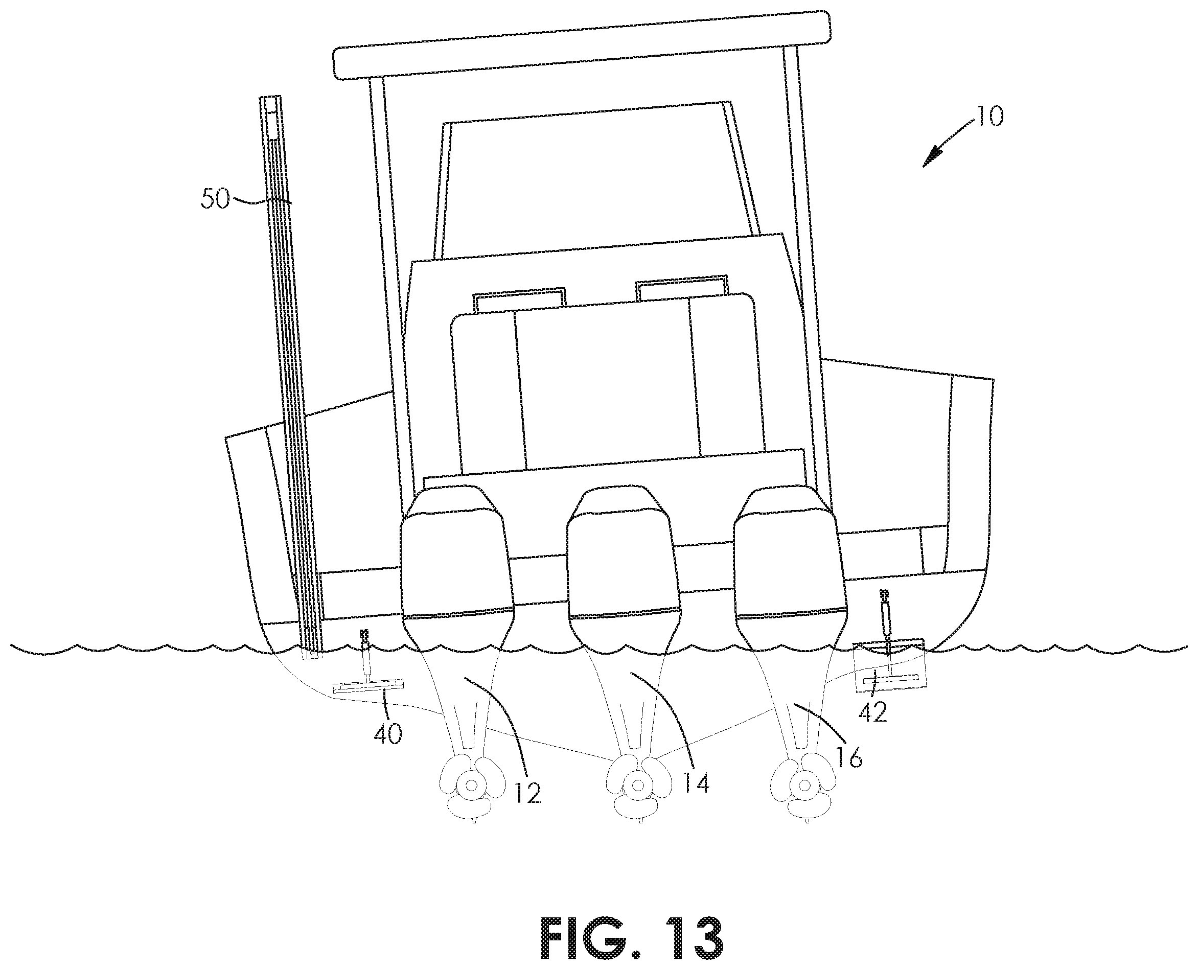 Patent US12552513 Figure 13 – System for controlling a marine vessel using a single operator command