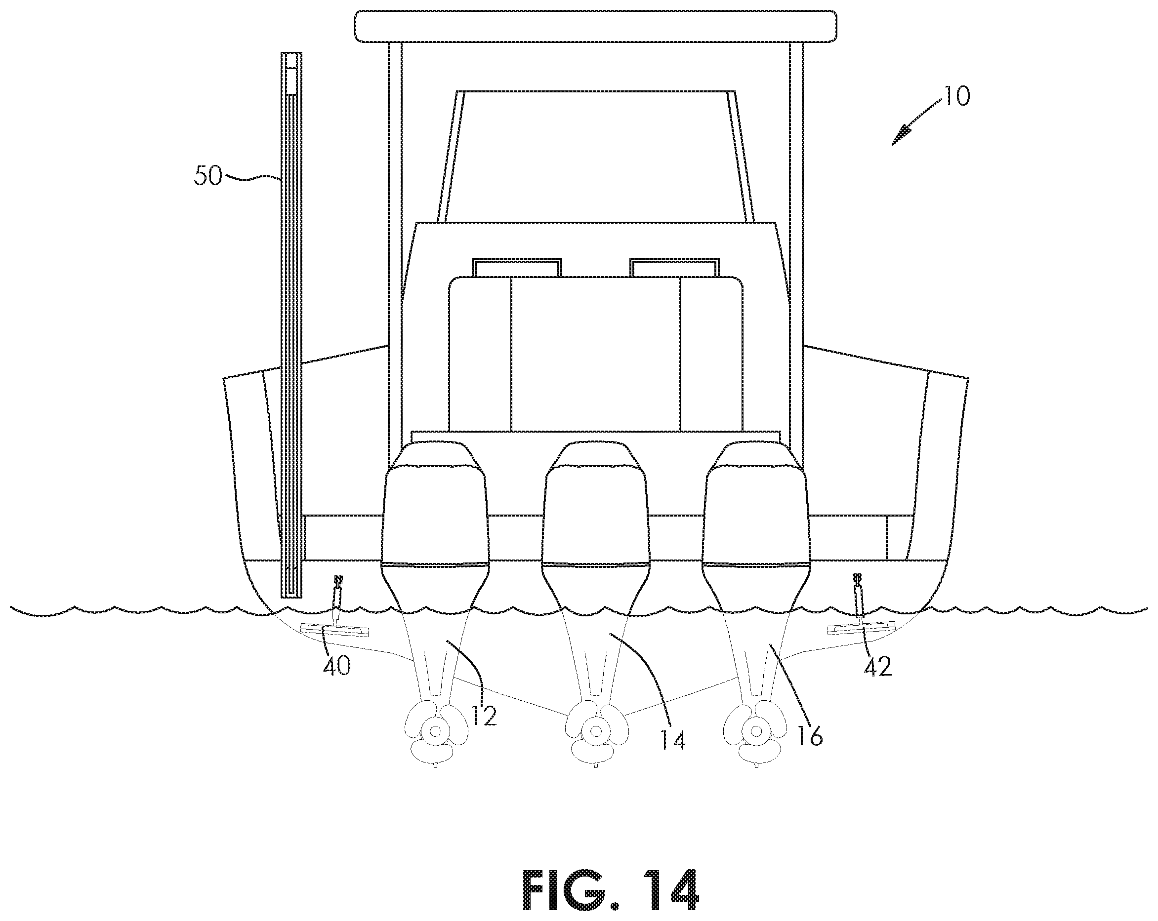 Patent US12552513 Figure 14 – System for controlling a marine vessel using a single operator command