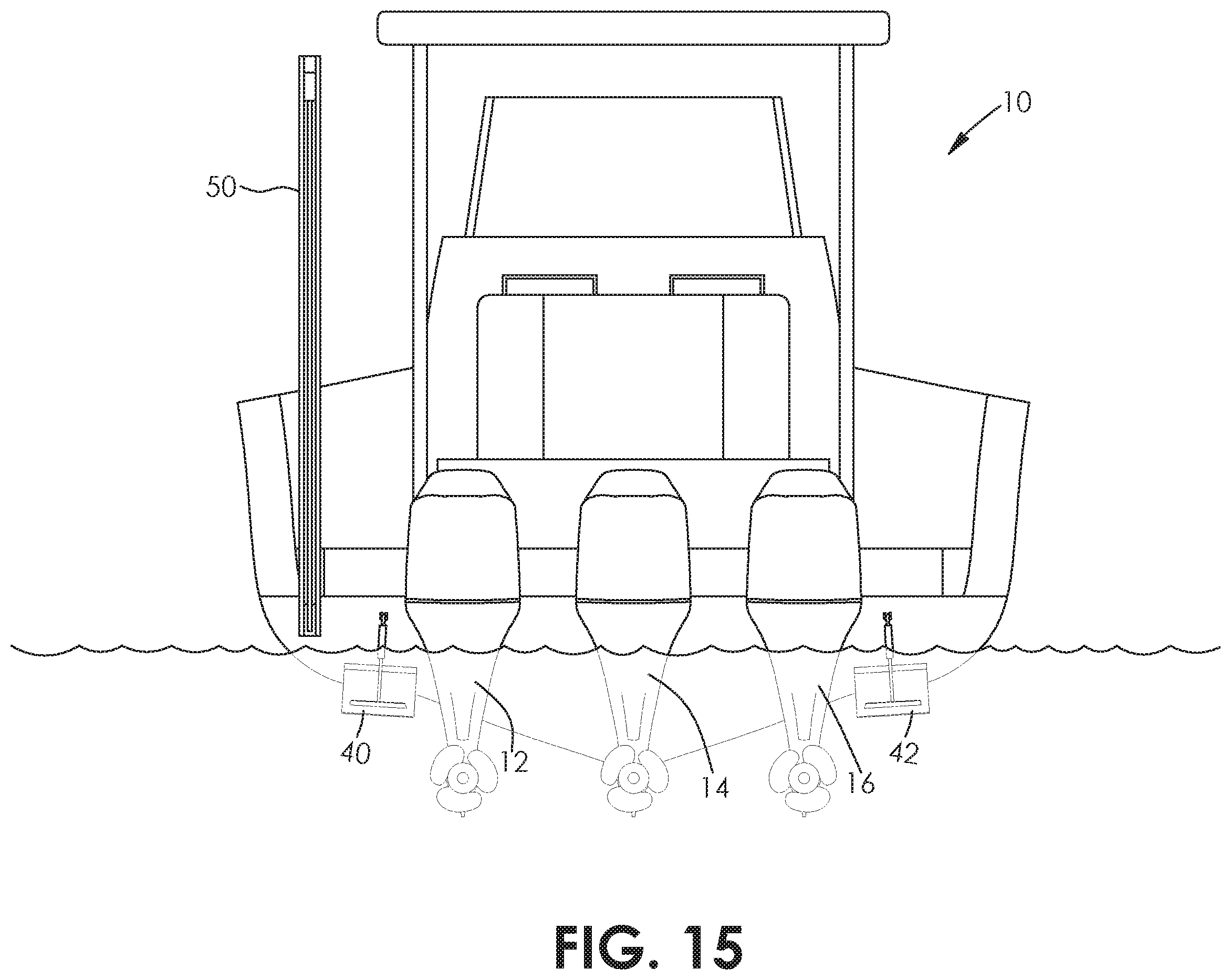 Patent US12552513 Figure 15 – System for controlling a marine vessel using a single operator command