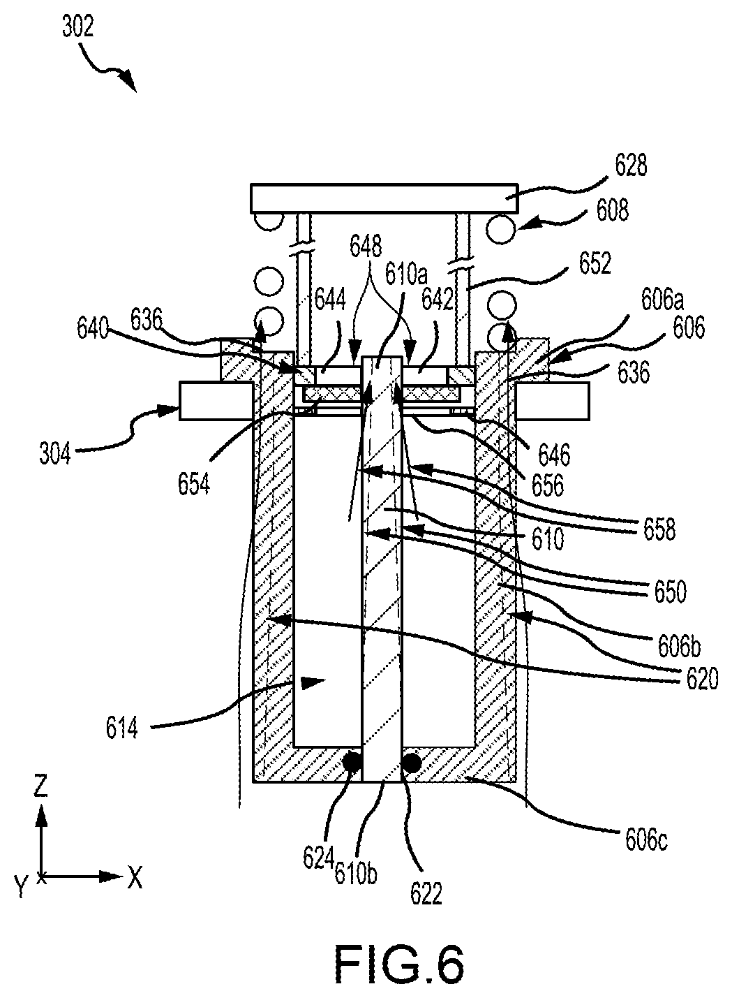 Patent US12552522 Figure 5 – Shock strut variable-area metering unit
